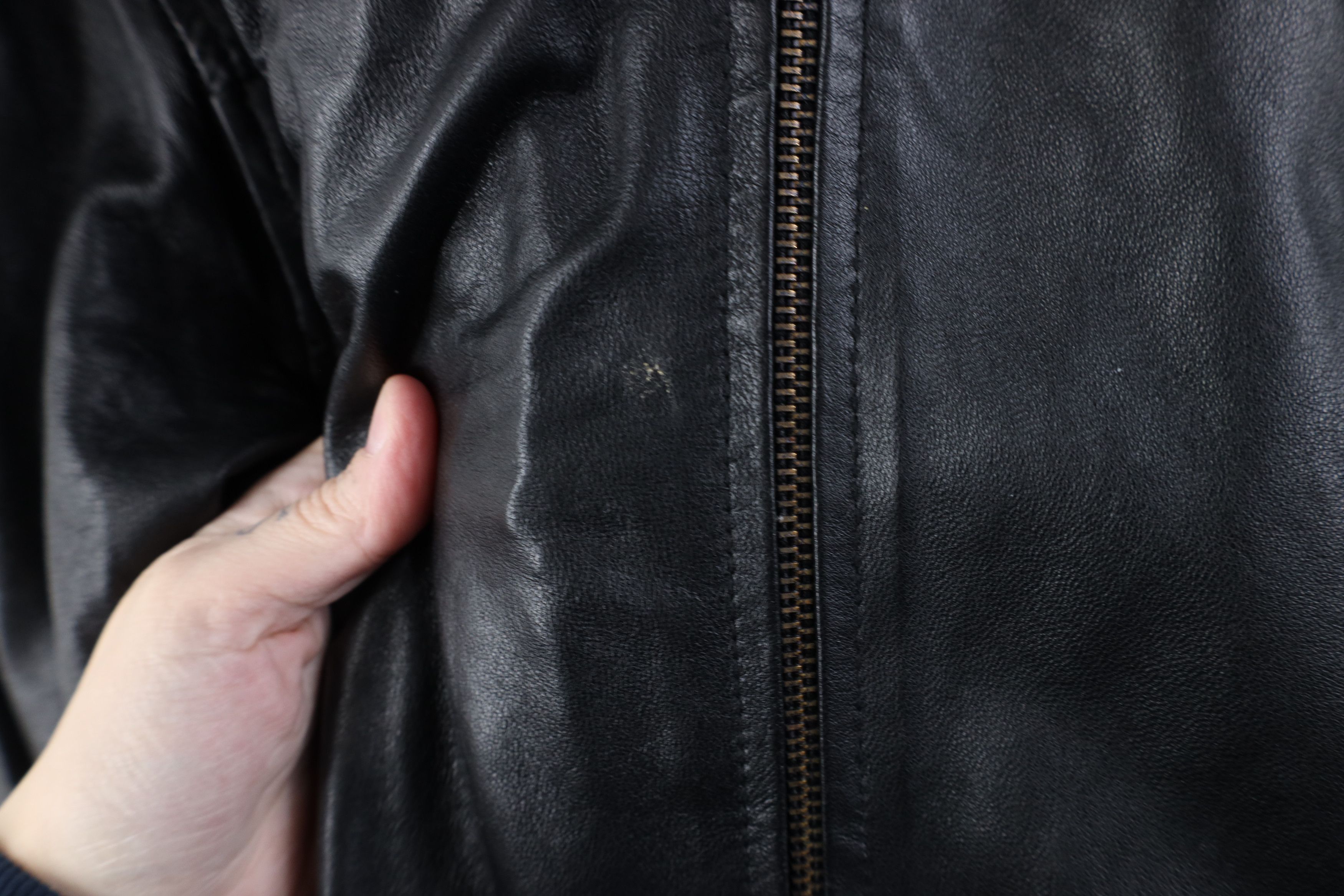 Vintage Vintage 90s Streetwear Soft Leather Full Zip Jacket Black Size US XL / EU 56 / 4 - 8 Thumbnail