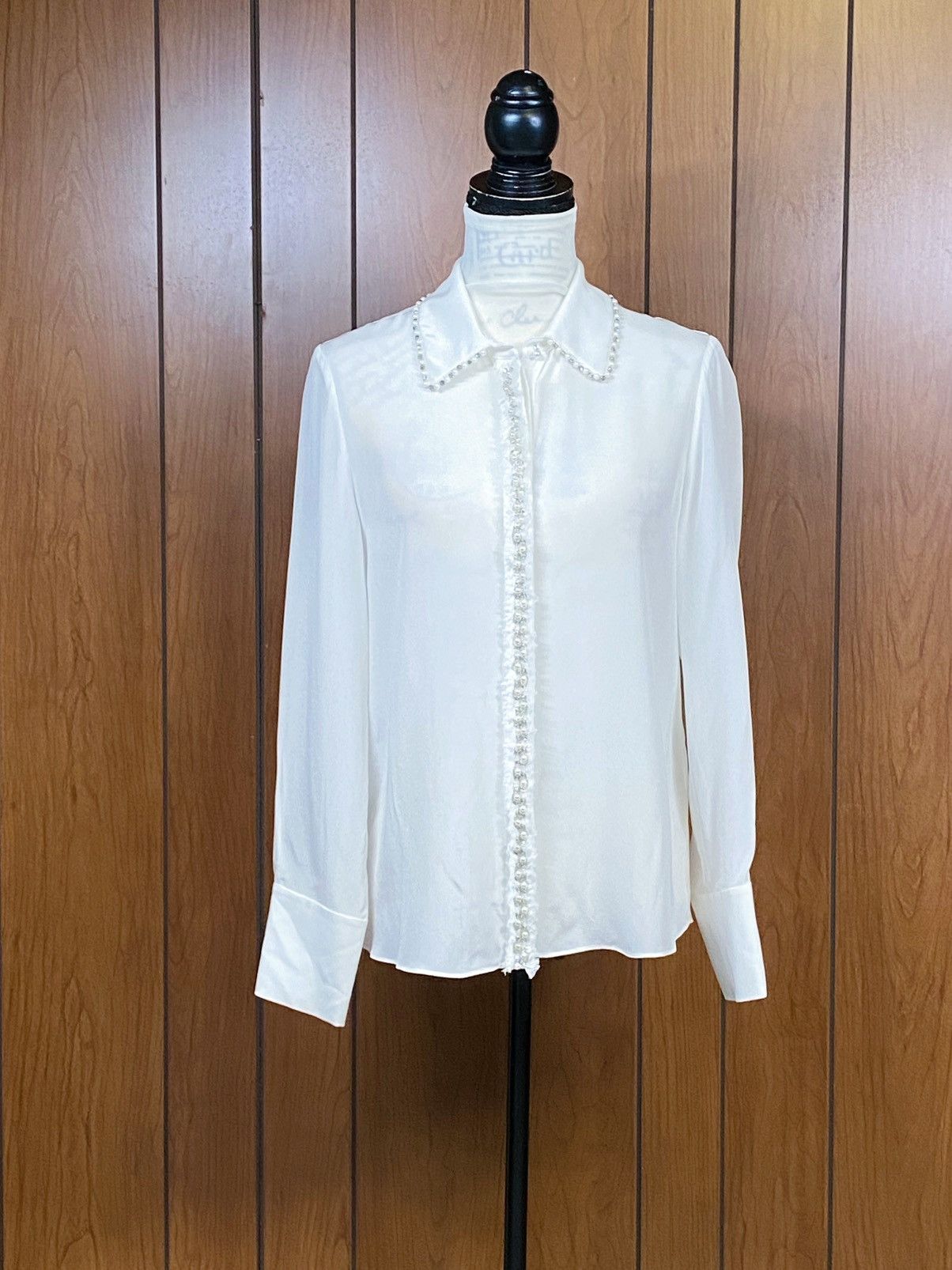 Alice + Olivia alice + olivia beaded silk blouse size M Size M / US 6-8 / IT 42-44 - 1 Thumbnail