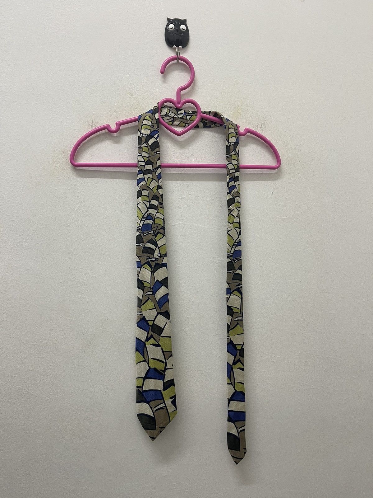 Rare Vintage RYKIEL HOMME Silk Handmade Pop Art Tie