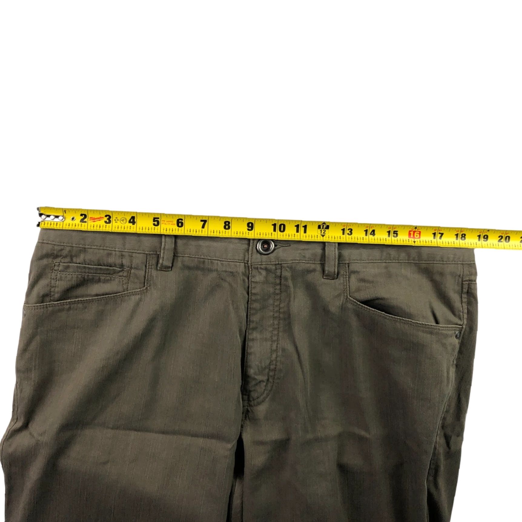Tommy Bahama Tommy Bahama Men’s Pants Olive 5-Pocket Flat Front Tencel Cotton Spandex 35x30 Casual Khakis Size US 35 - 5 Thumbnail