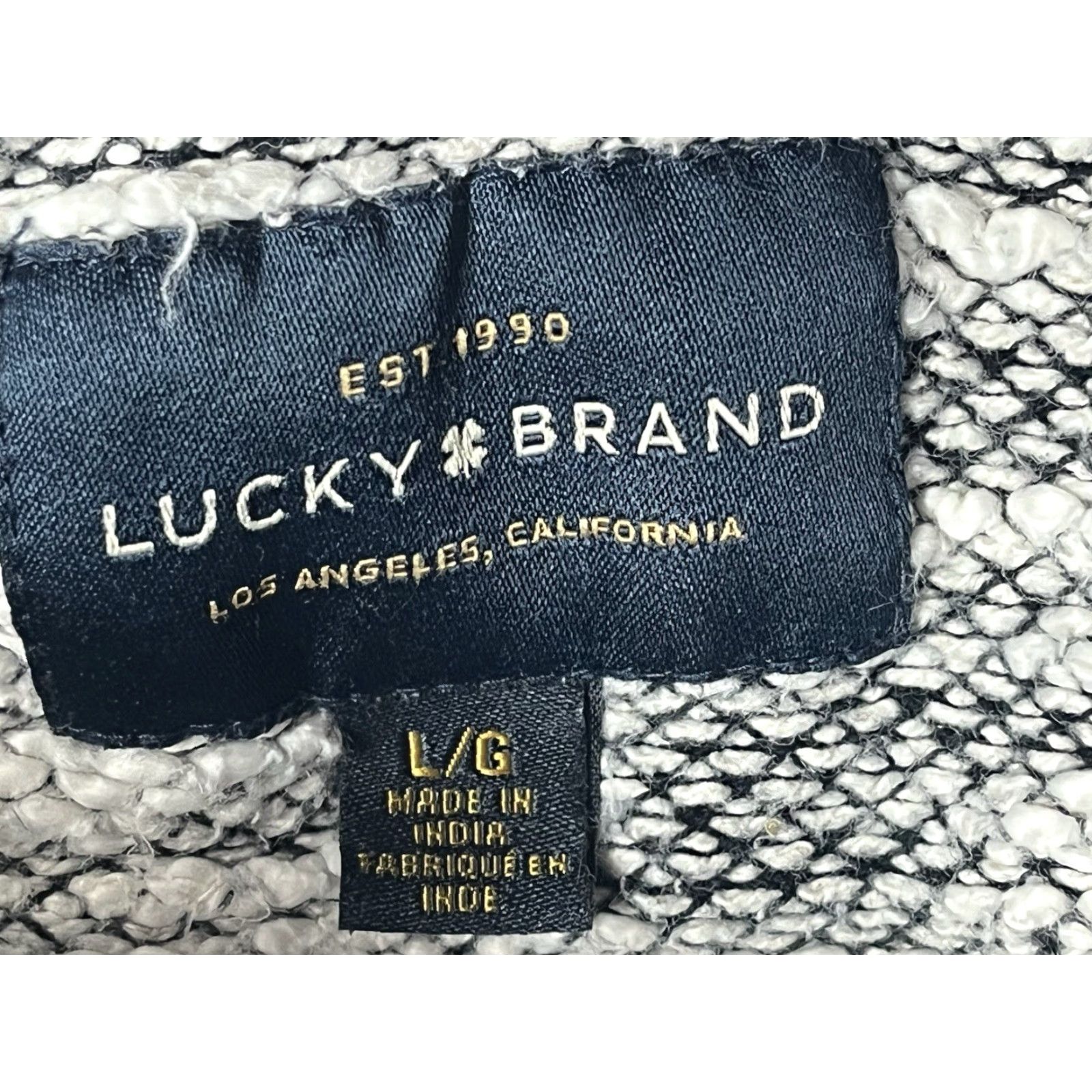 Lucky Brand Lucky Brand Hoodie Women Black 100% Cotton Pullover Size Large Sweatshirt Hooded Knit Activewear Mens? Size L / US 10 / IT 46 - 6 Thumbnail