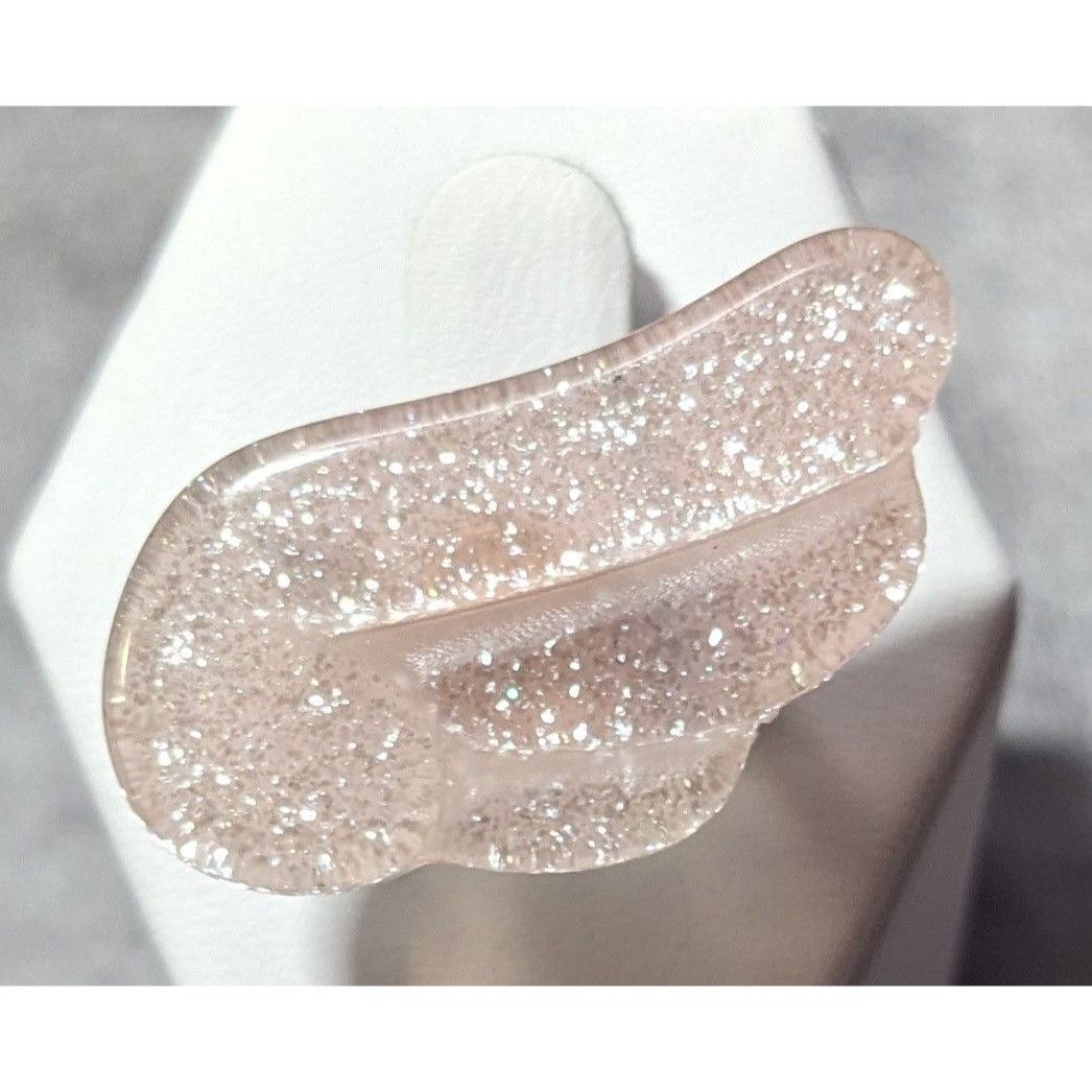 Other Coquette Pastel Pink Glitter Adjustable Angel Wing Ring Size Size ONE SIZE - 9 Thumbnail
