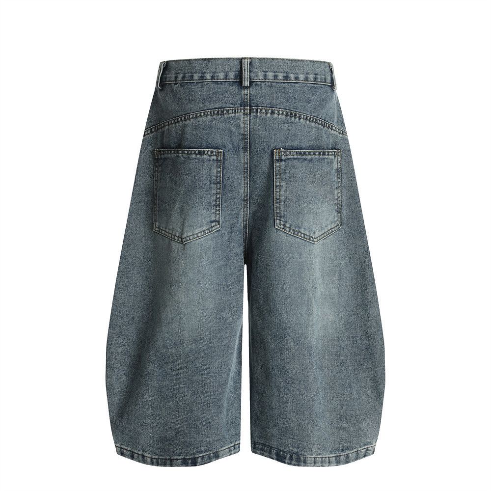 Jean American men's distressed washed loose scimitar denim shorts Size US 32 / EU 48 - 3 Thumbnail