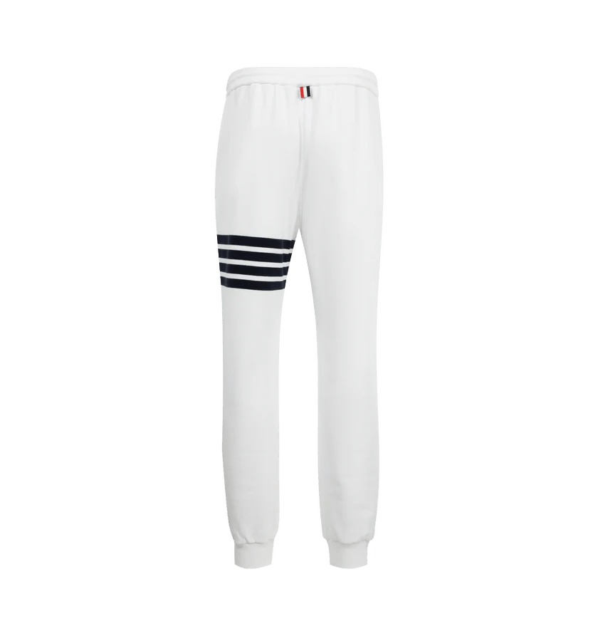 Thom Browne o1h1sh11225 Classic Loopback 4-Bar Sweatpantsin White/Navy Size US 38 / EU 54 - 2 Thumbnail