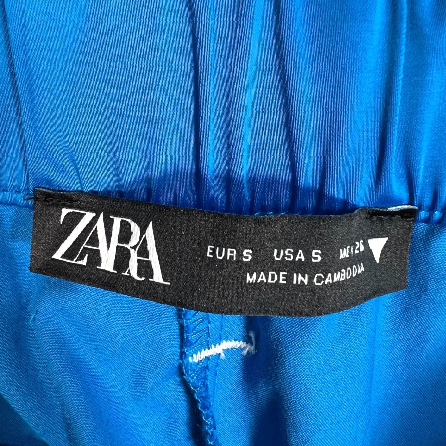 Zara Zara Womens Small Blue Wide-Leg Track Pants Polyester Blend Pants Track Pants Womens Small Blue Wide-Leg Zara Size 28" / US 6 / IT 42 - 3 Thumbnail