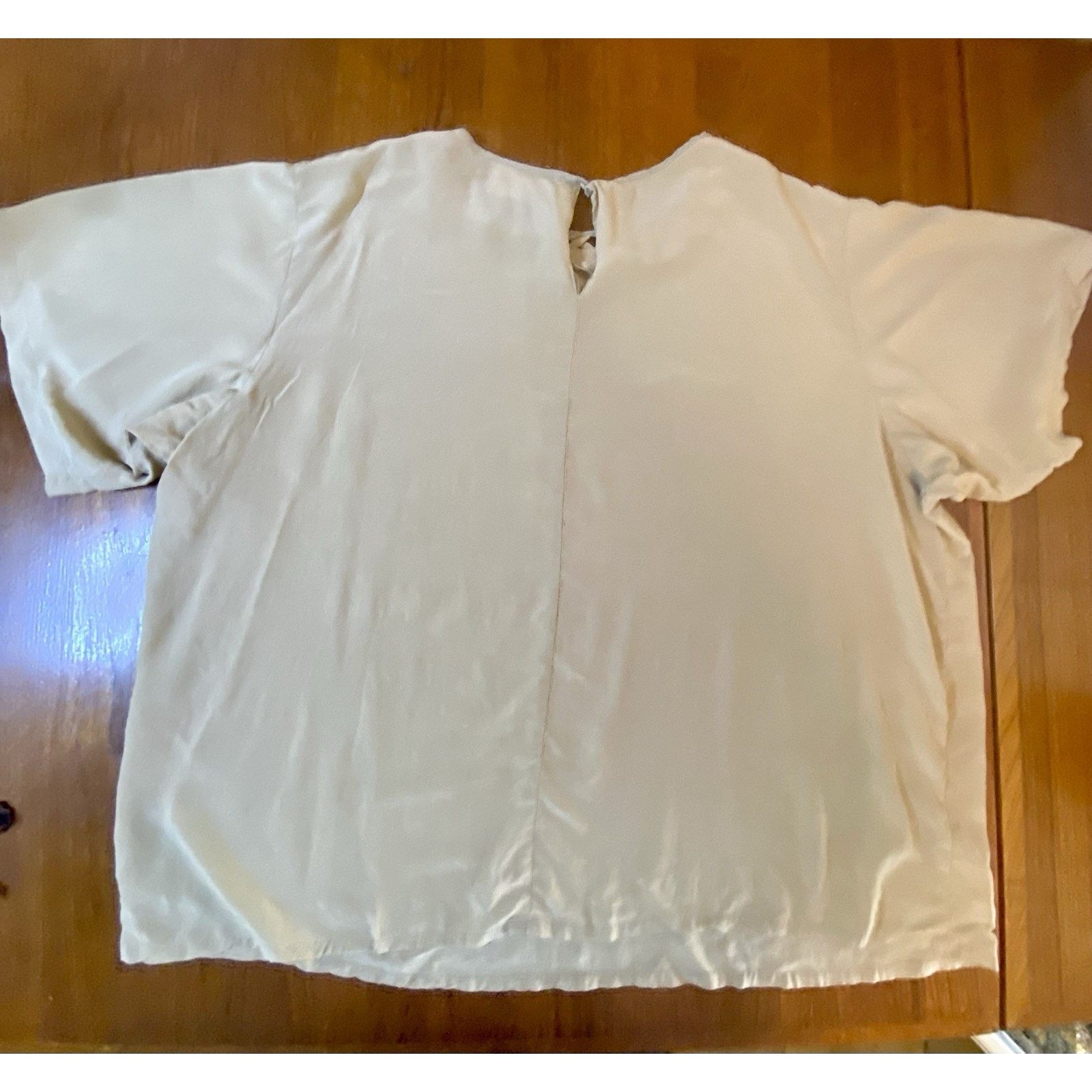 & Other Stories Kathie Lee Plus Top Woman’s 24W Silk Beige Pullover Blouse ￼ Size 4XL / US 24-26 - 3 Thumbnail