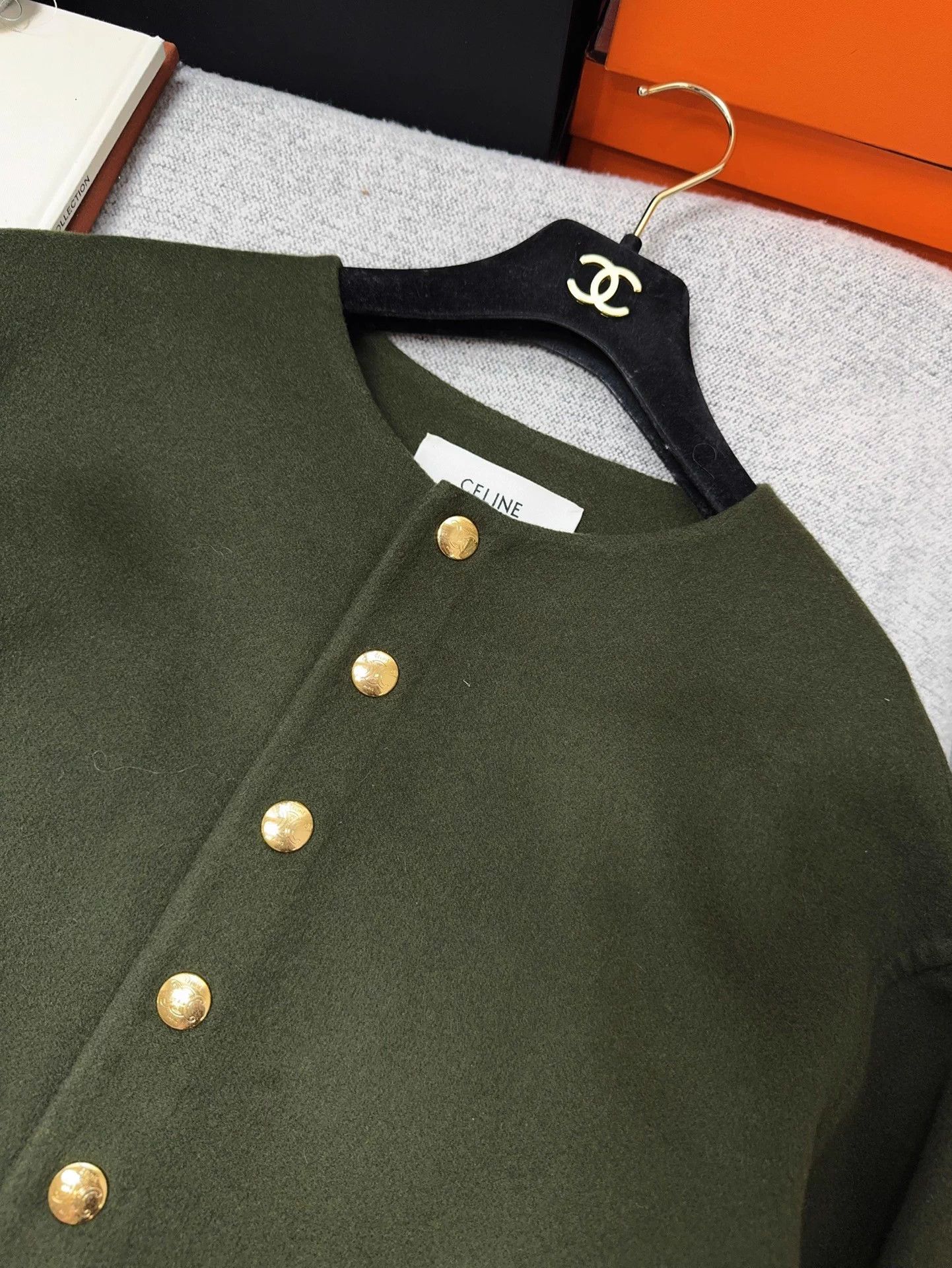 Celine Celine Emerald Cashmere Coat Gold Button 36 Size XS / US 0-2 / IT 36-38 - 5 Thumbnail