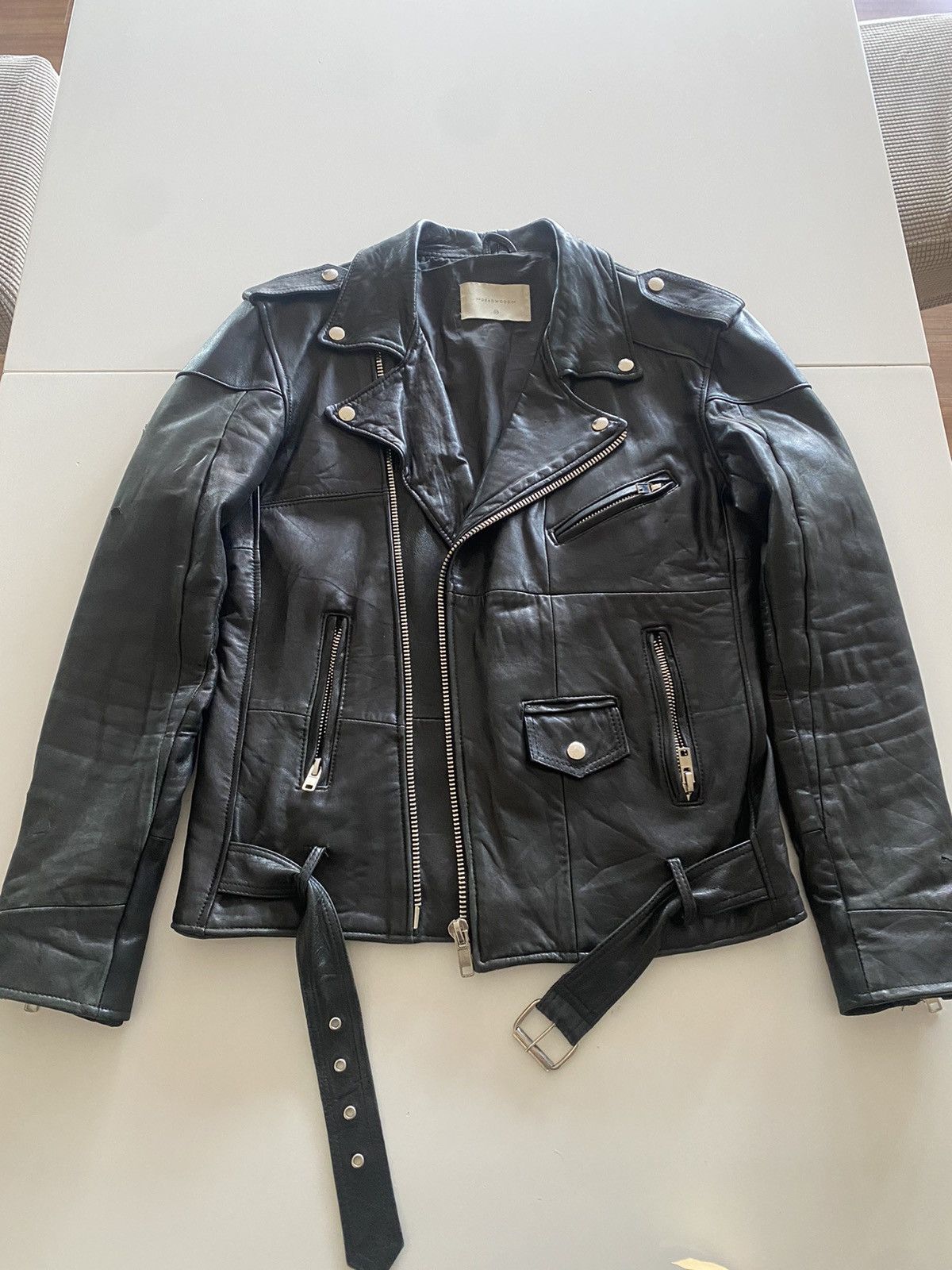 Deadwood × Vintage Recycled Leather Moto jacket Size US M / EU 48-50 / 2 - 1 Thumbnail