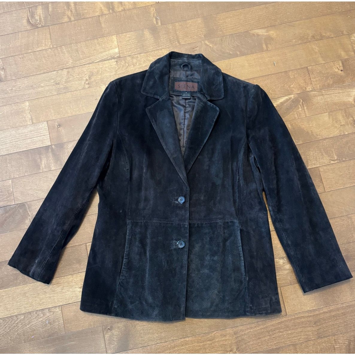 Vintage Vintage Siena chocolate suede jacket two button closing L Size L / US 10 / IT 46 - 18 Thumbnail