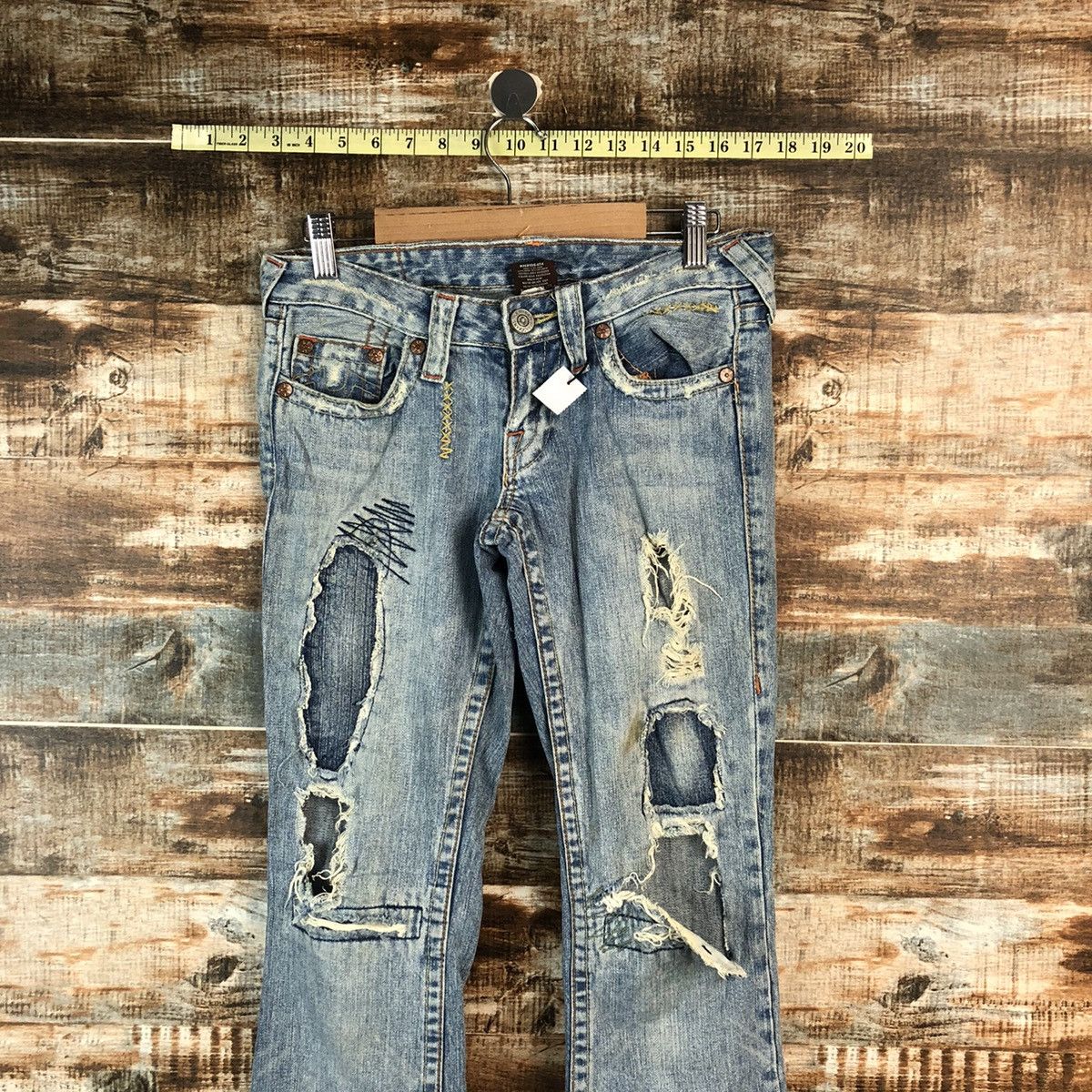 True Religion DLL True Religion Blue Distressed ripped Denim Pants #A2143 Size 26" / US 2 / IT 38 - 4 Thumbnail