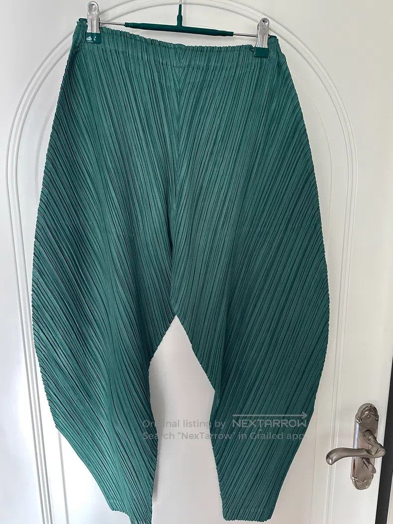 Issey Miyake Issey Miyake Green Pleated Trousers Size 26" / US 2 / IT 38 - 3 Thumbnail