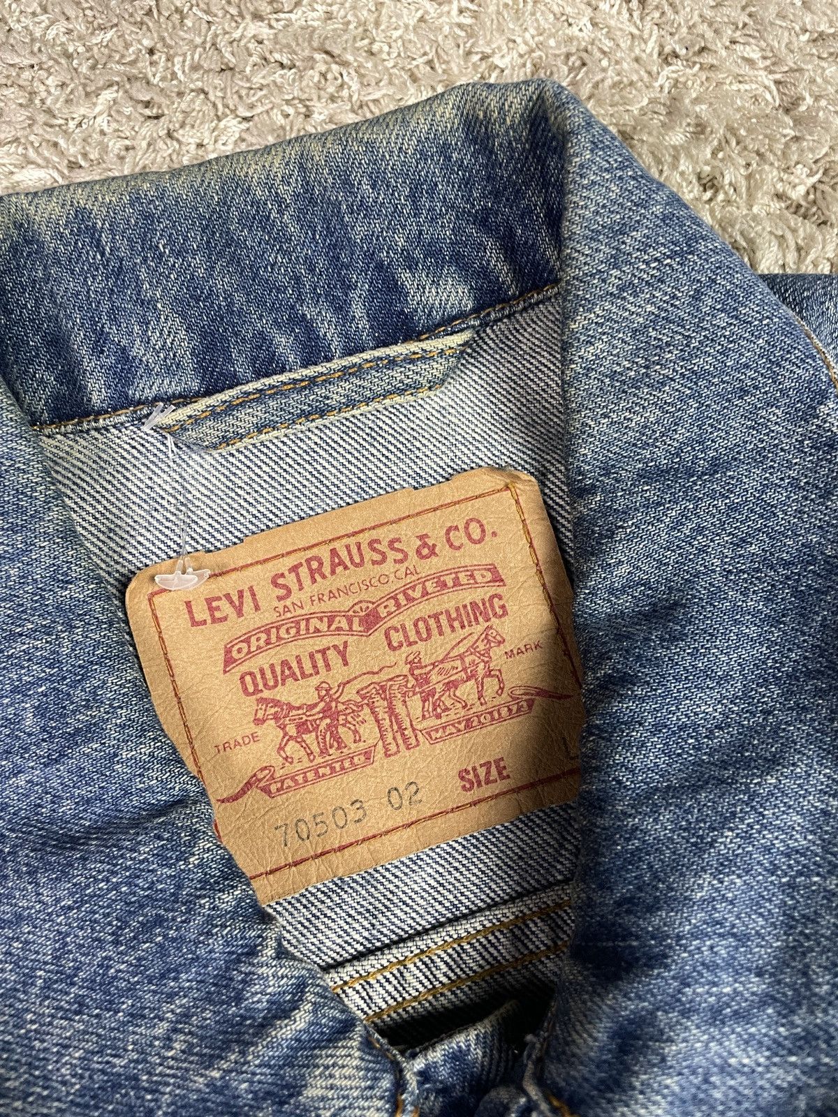 Levi's × Vintage Vintage 90s Levis Denim Button Up Jacket Size US L / EU 52-54 / 3 - 6 Thumbnail