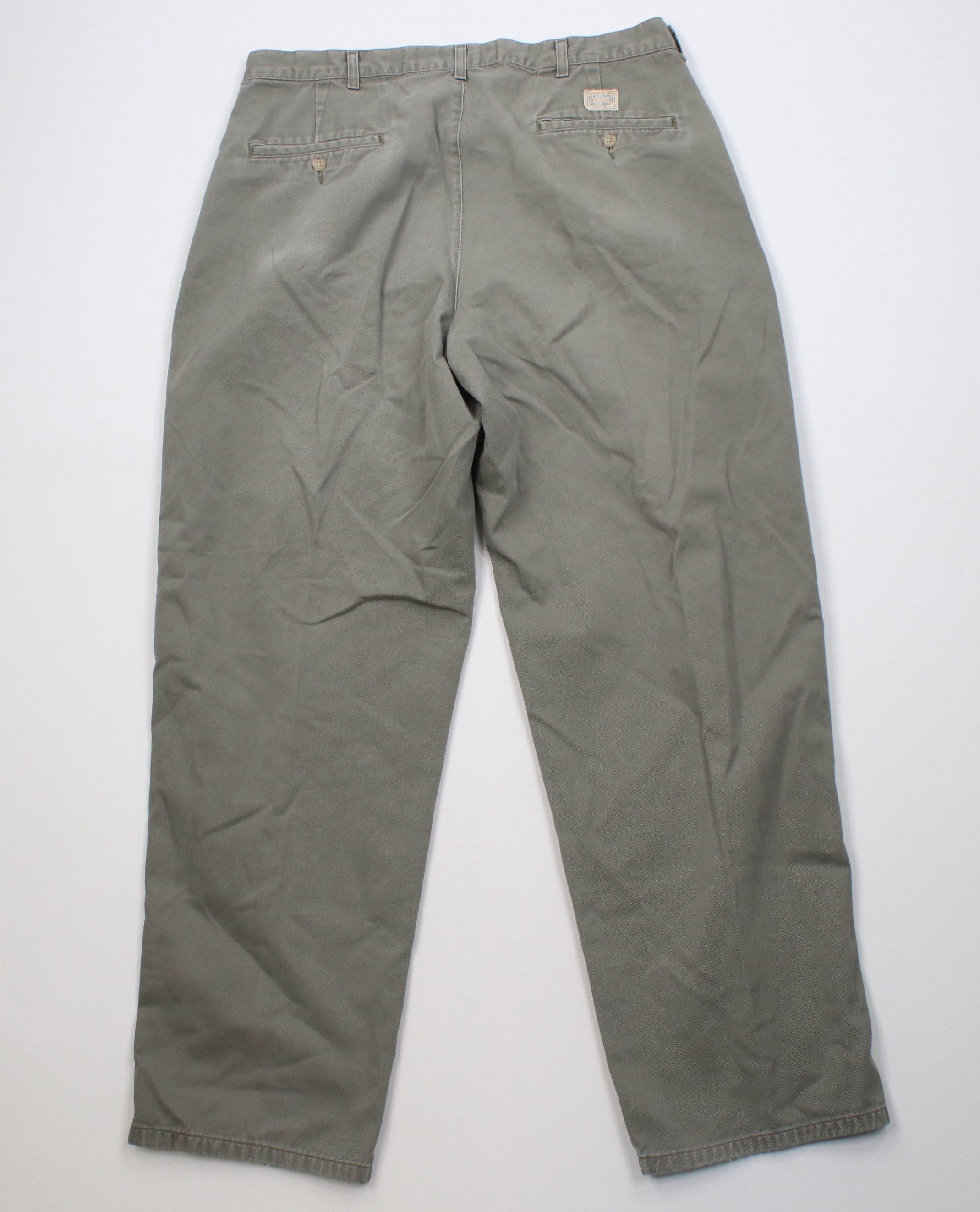 Polo Ralph Lauren Vintage 70s 80s Ralph Lauren Wide Leg Chino Pants Green USA Size US 36 / EU 52 - 10 Thumbnail