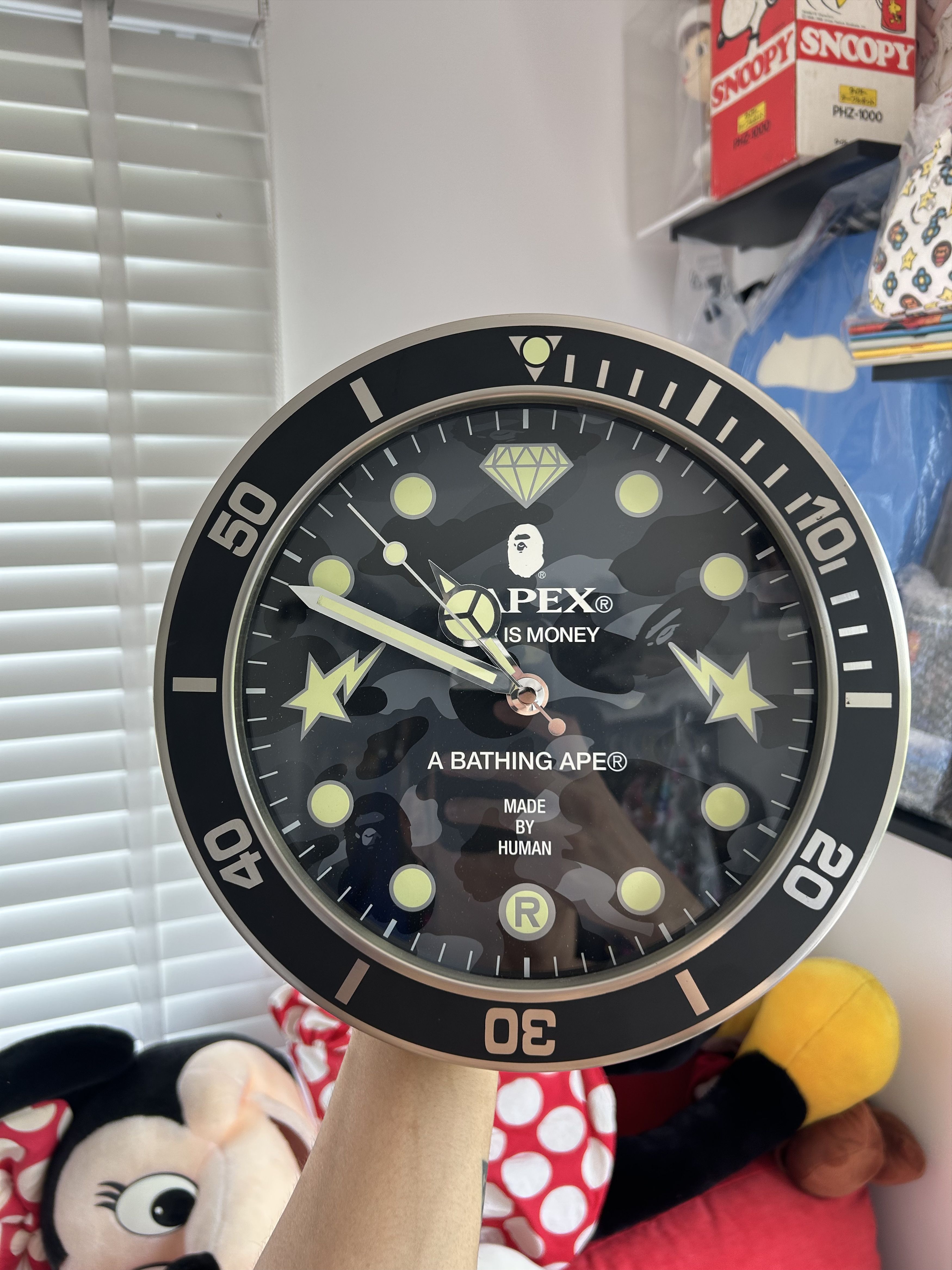 Bape A Bathing Ape Bapex Camo Wall Clock Dark Gray Size ONE SIZE - 7 Thumbnail