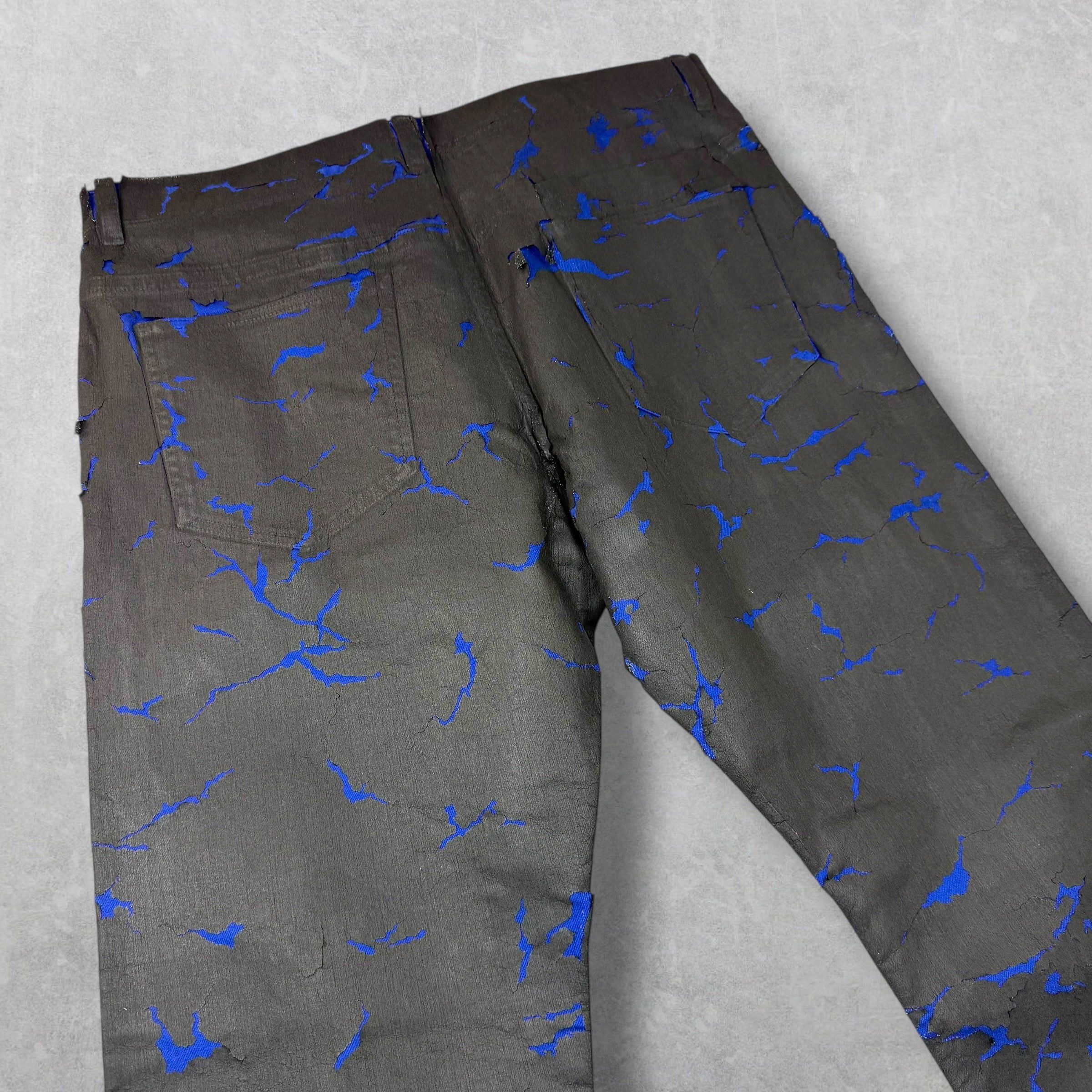 Givenchy A/W 2022 Givenchy Black Cracked Distressed Jeans 36 Size US 36 / EU 52 - 5 Thumbnail