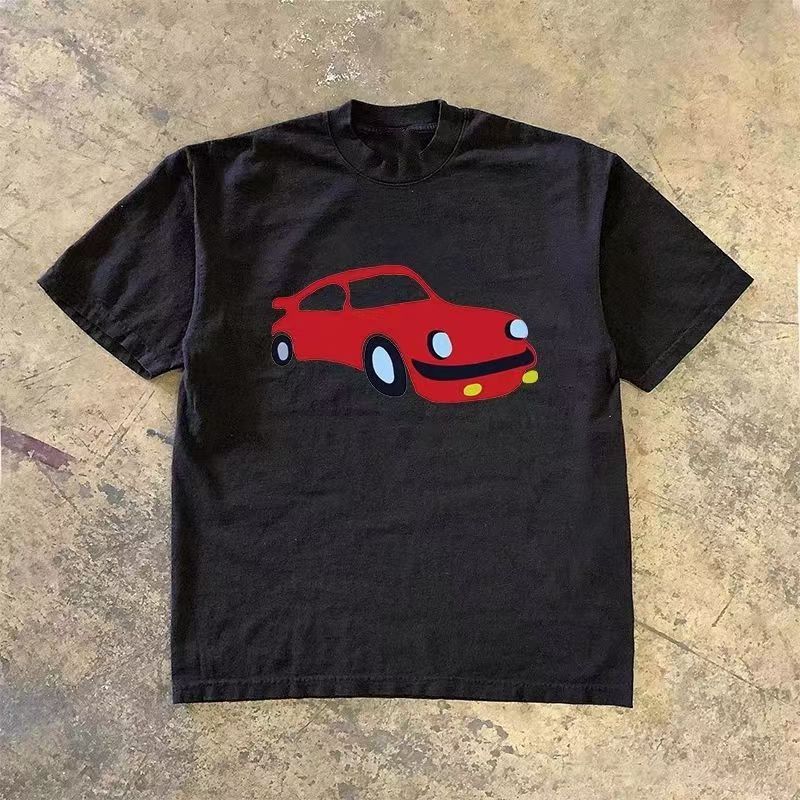 Vintage Black washed retro car print t-shirt Size US L / EU 52-54 / 3 - 1 Thumbnail