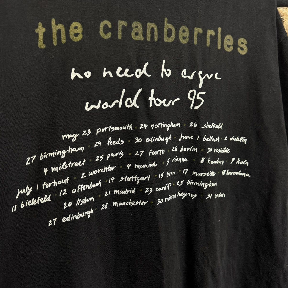 Band Tees VINTAGE THE CRANBERRIES 1995 NO NEED TO ARGUE TOUR T-SHIRT Size US L / EU 52-54 / 3 - 9 Thumbnail