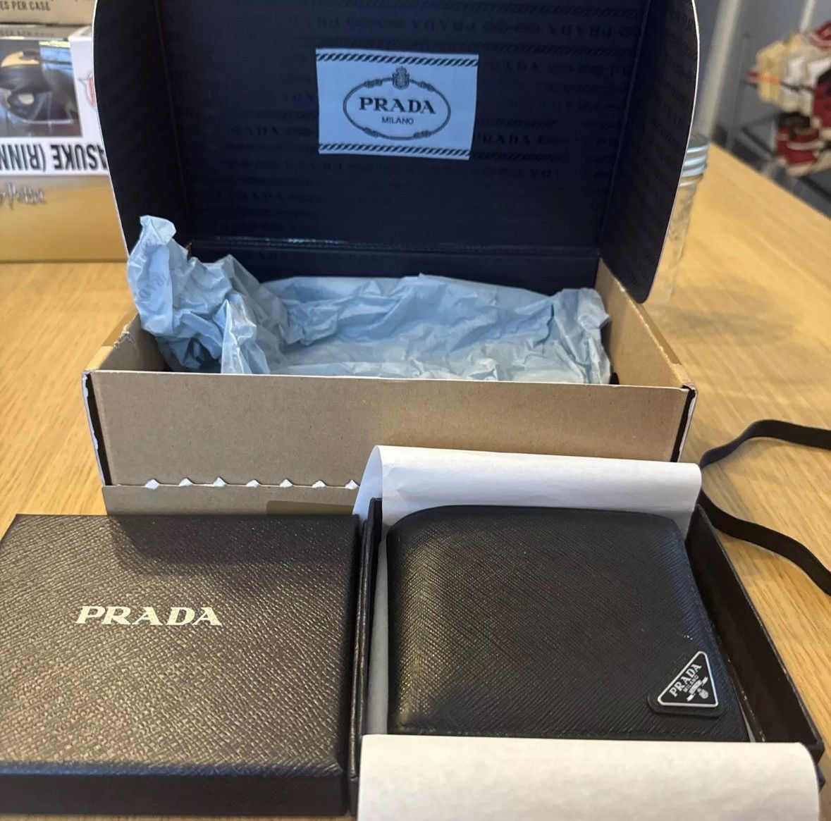 Prada Prada Saffiano Men’s Leather Wallet Size ONE SIZE - 1 Thumbnail