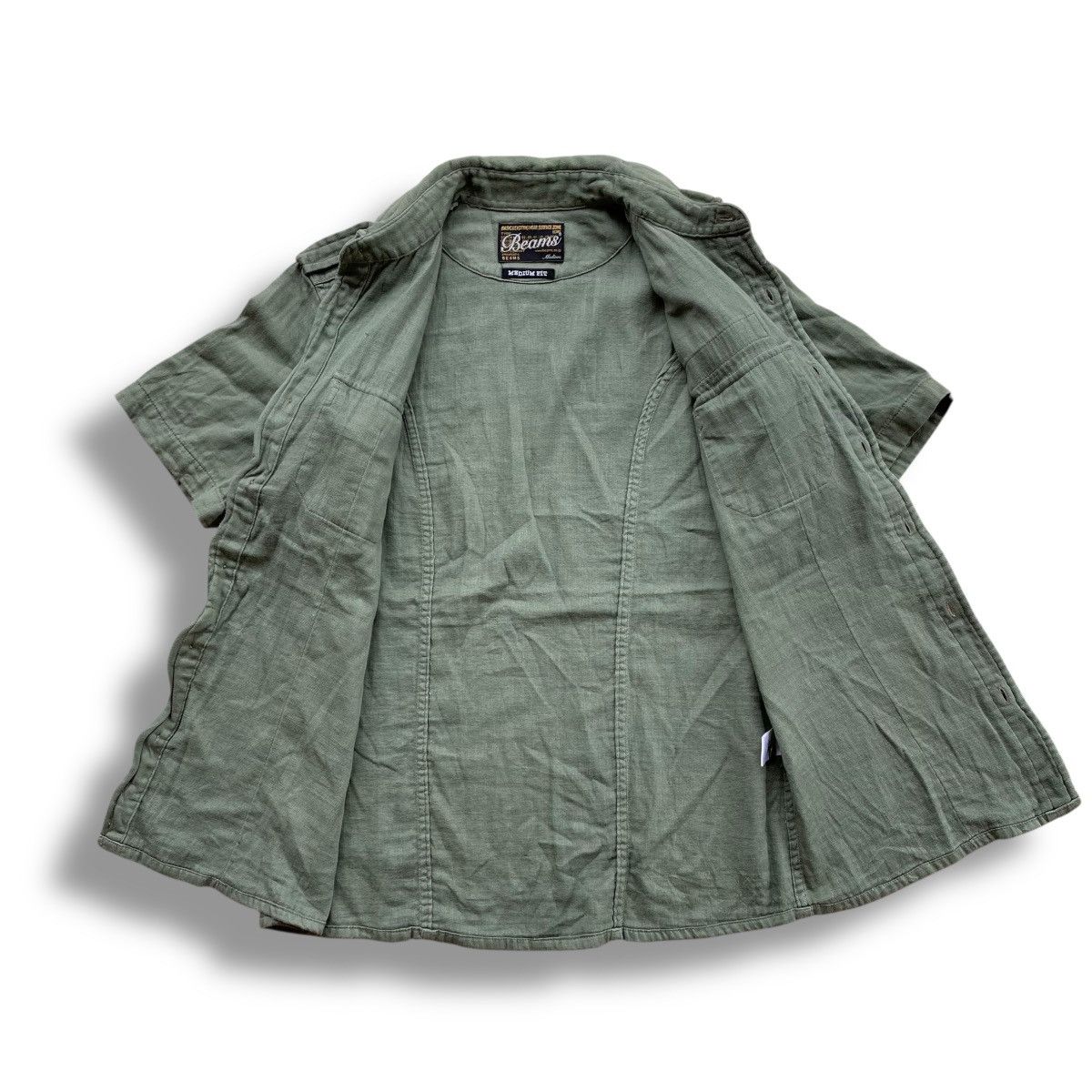 Beams Japan 🇯🇵 BEAMS MILITARY BUTTON UP SHIRT Size US M / EU 48-50 / 2 - 3 Thumbnail