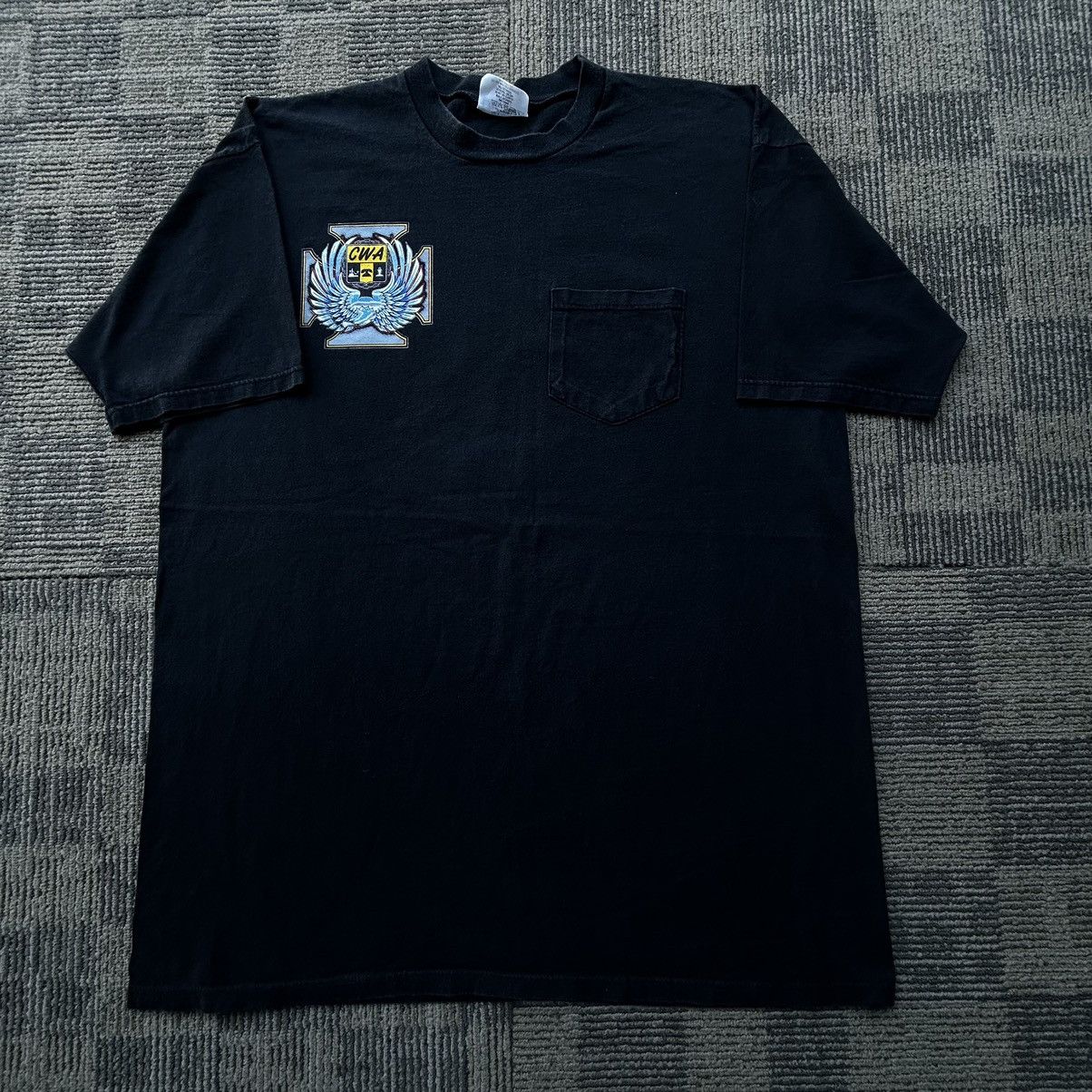 Vintage Vintage 90’s CWA Black Double Sided T-Shirt Size US XXL / EU 58 / 5 - 1 Thumbnail