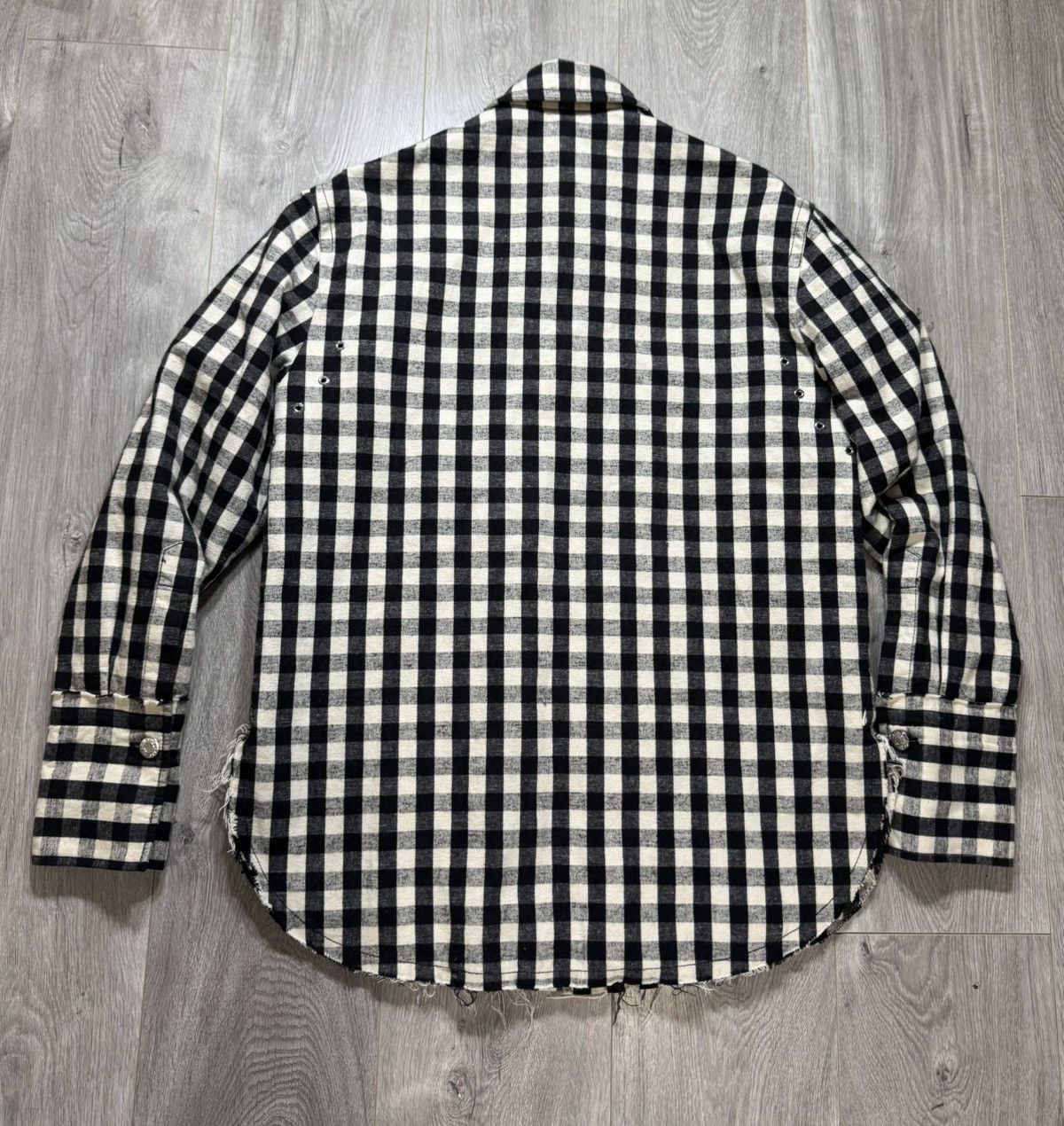 Helmut Lang HELMUT LANG Oversized Gingham Check Flannel Shirt Shacket Size US M / EU 48-50 / 2 - 10 Thumbnail