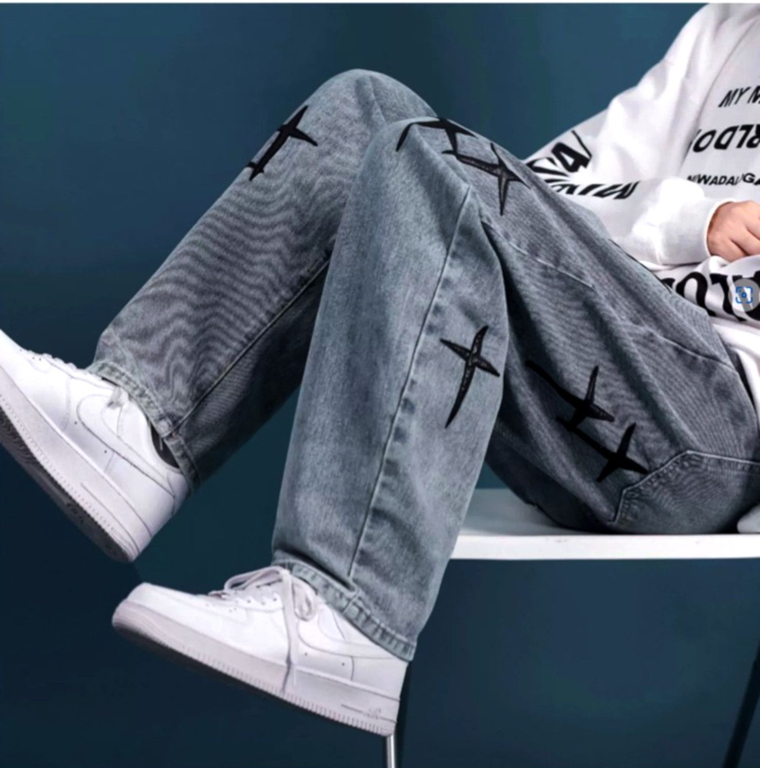 Designer × Japanese Brand × Vintage Vintage Punk Stars Washed Pants Hippie Rave Size US 30 / EU 46 - 3 Thumbnail