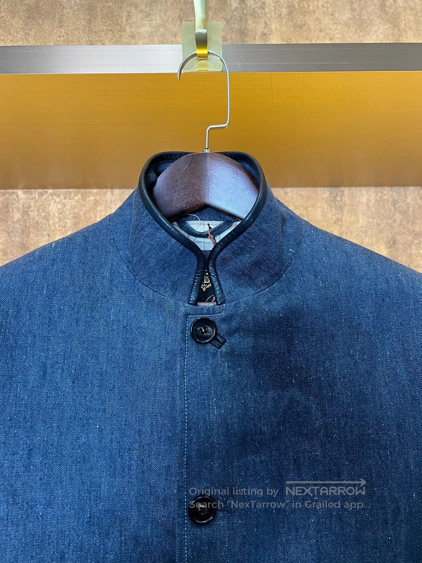 Loro Piana LORO PIANA Stand Collar Denim Blazer| Size S / US 4 / IT 40 - 3 Thumbnail