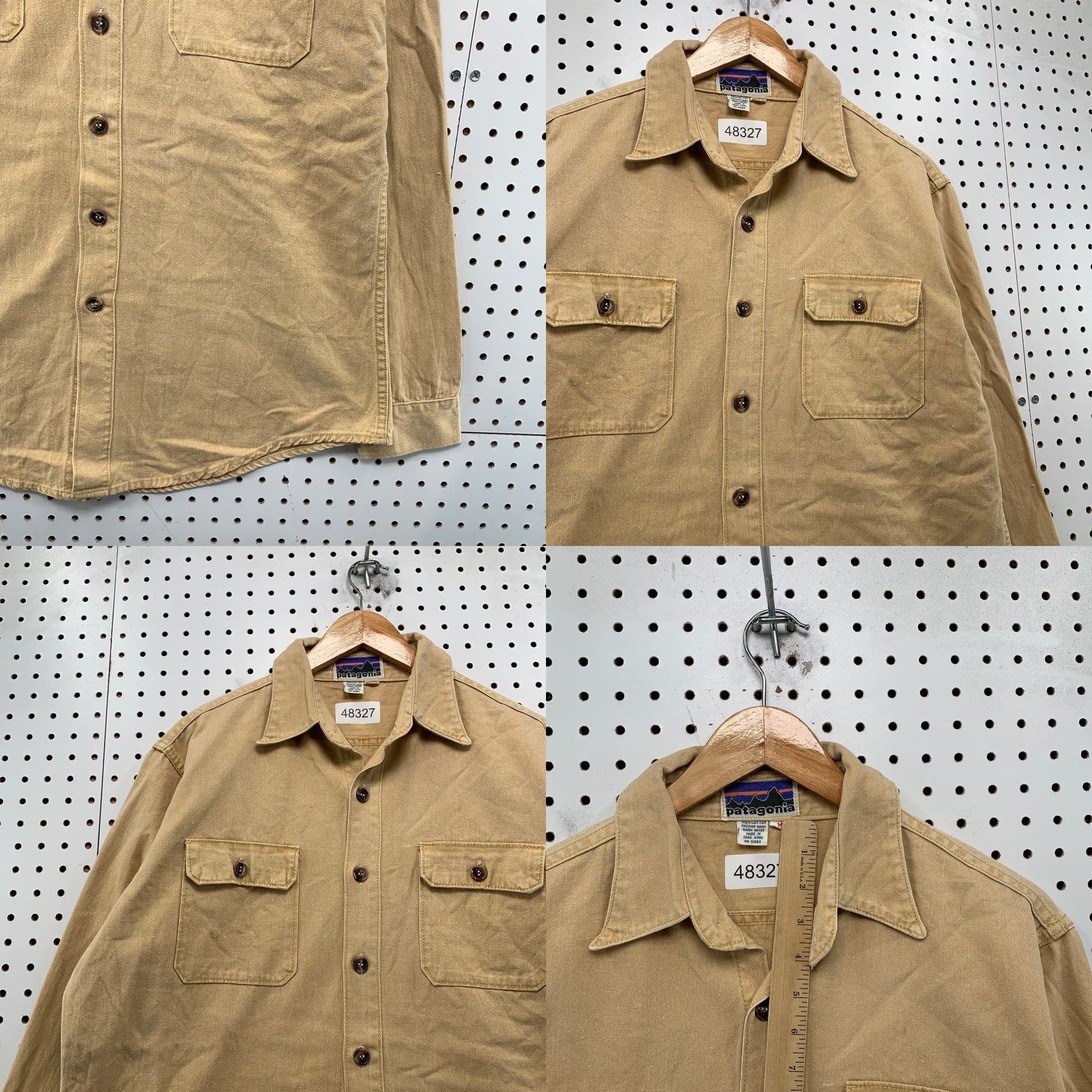 Patagonia VINTAGE Patagonia Button Shirt Mens M Beige Cotton Canvas USA Size US M / EU 48-50 / 2 - 8 Thumbnail