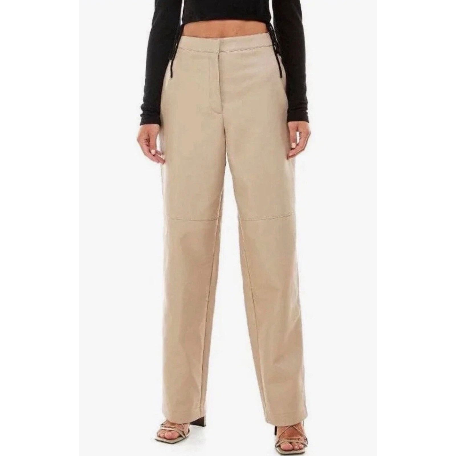Other Wayf Women's Tan Beige Faue Leather High Rise Pants XS NWT Size 26" / US 2 / IT 38 - 1 Thumbnail