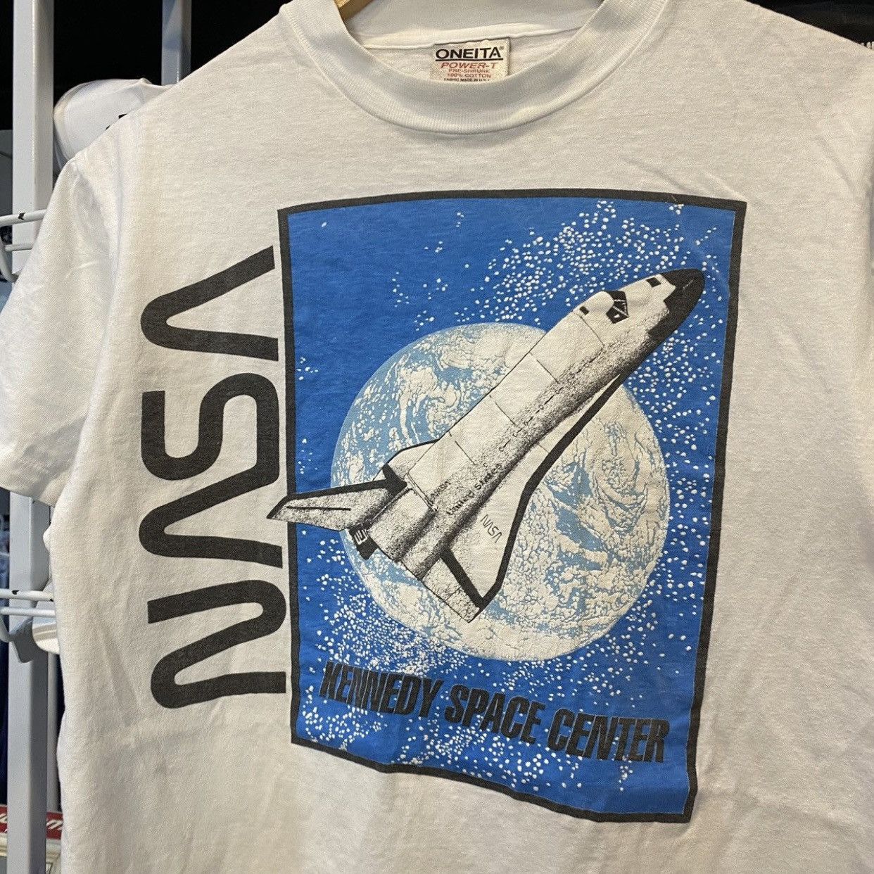 NASA Vintage 90s NASA Kennedy Space Center TShirt Oneita Made USA Size US M / EU 48-50 / 2 - 5 Thumbnail