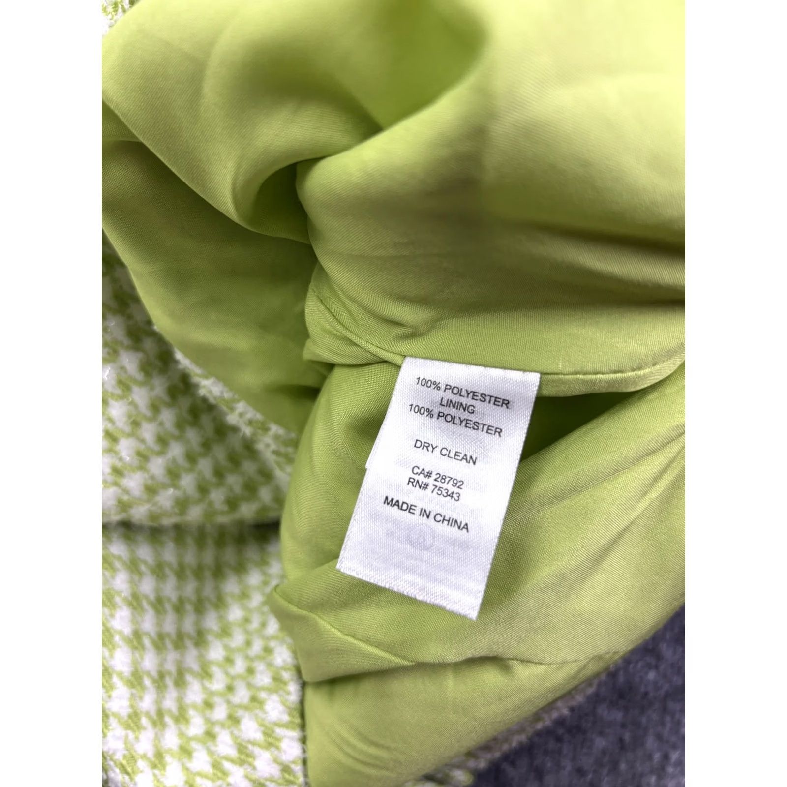 Vintage VINTAGE House of Harlow 1960 Blazer Womens Small Green Tweed Double Breasted Check Size S / US 4 / IT 40 - 6 Thumbnail