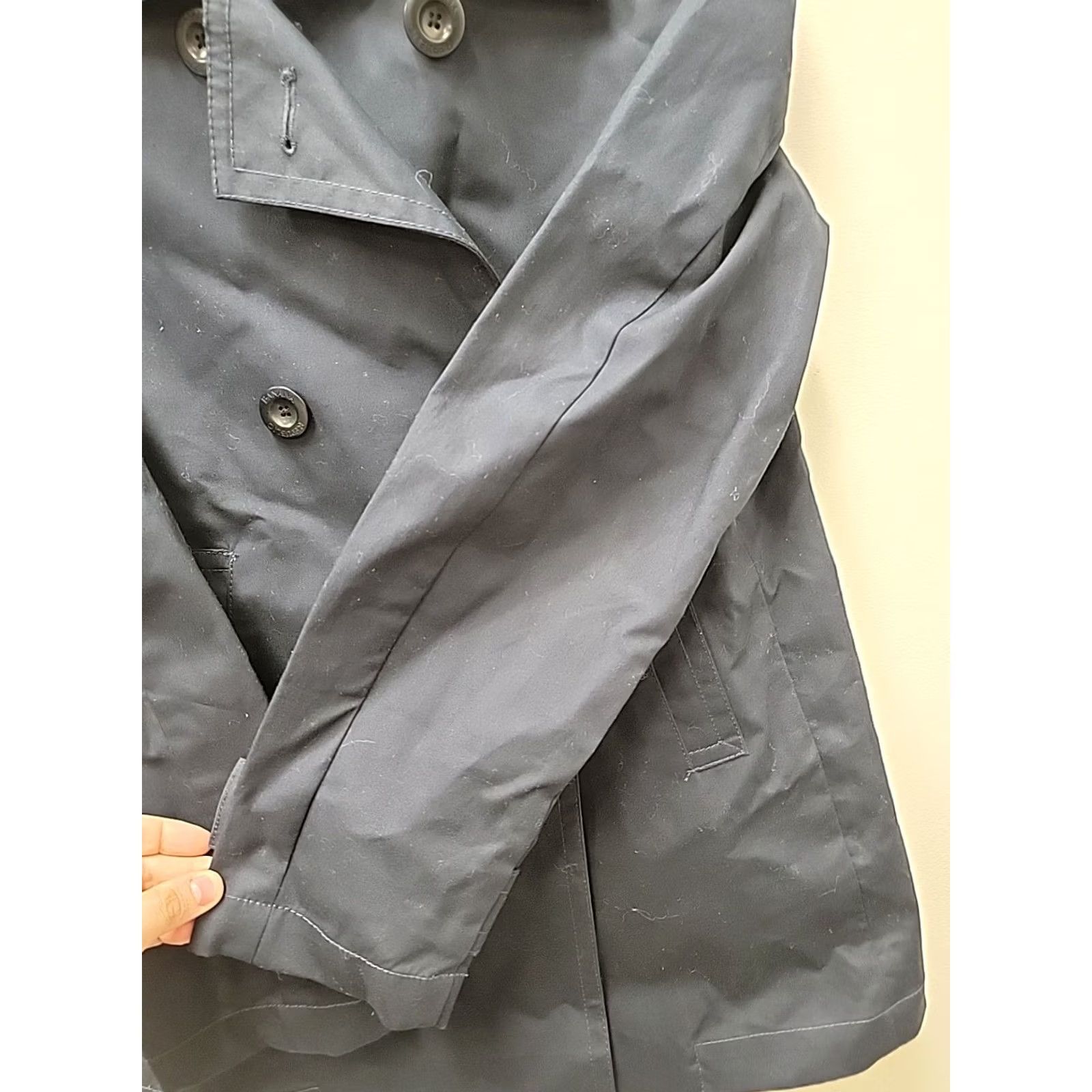 Banana Republic VINTAGE Banana Republic Women's Pea Coat Navy Cotton Size M Modern Regular Coat Size M / US 6-8 / IT 42-44 - 5 Thumbnail