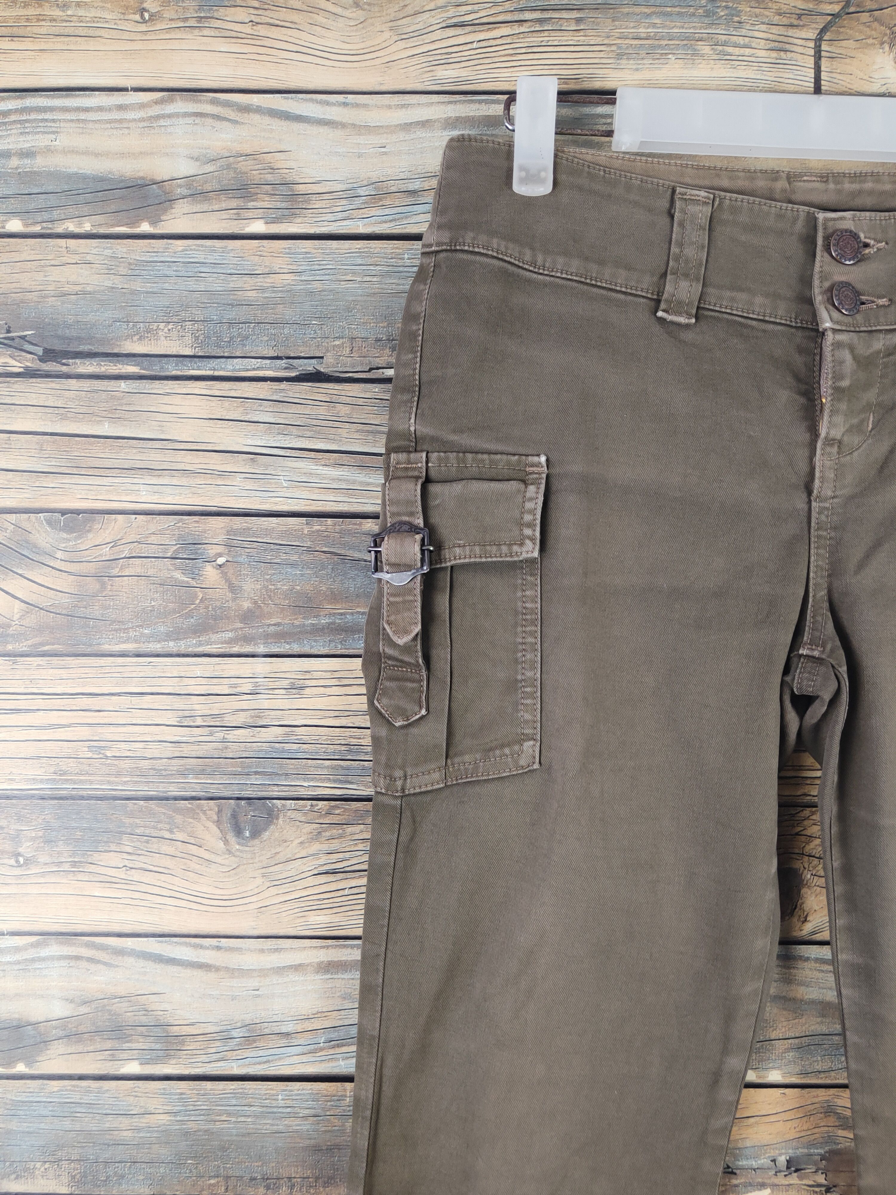 Japanese Brand DL Nudist Jean Brown Multipocket Tactical Cargo Pants #741 Size 28" / US 6 / IT 42 - 3 Thumbnail