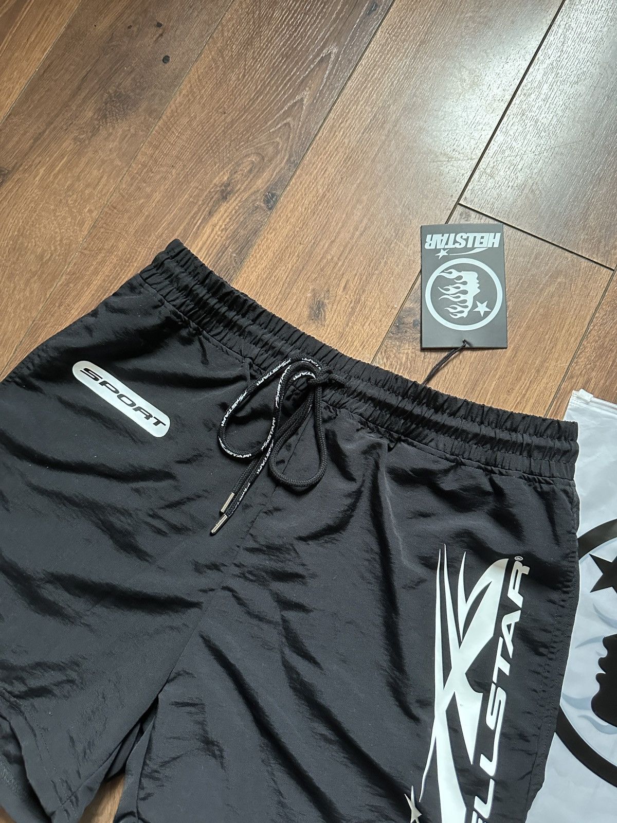 HELLSTAR Hellstar Tri-Logo Athletic Shorts | Black/White Size US 30 / EU 46 - 3 Thumbnail