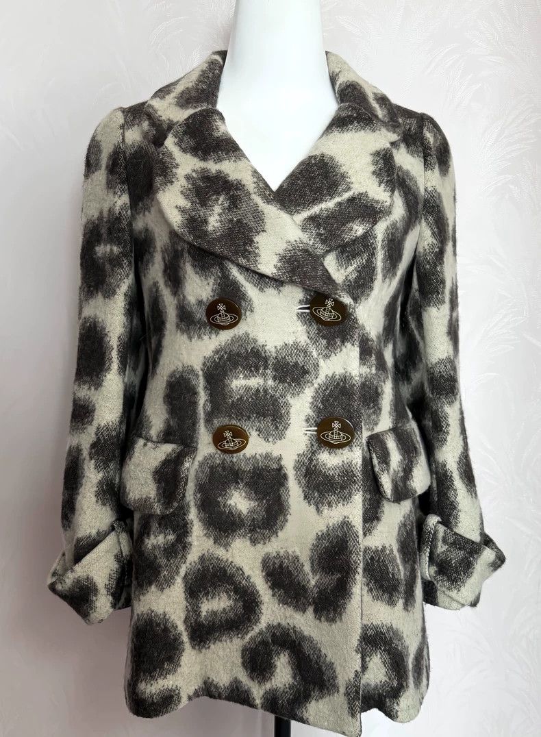 Vivienne Westwood Vivienne Westwood Love double heart leopard print wool jac Size S / US 4 / IT 40 - 1 Thumbnail