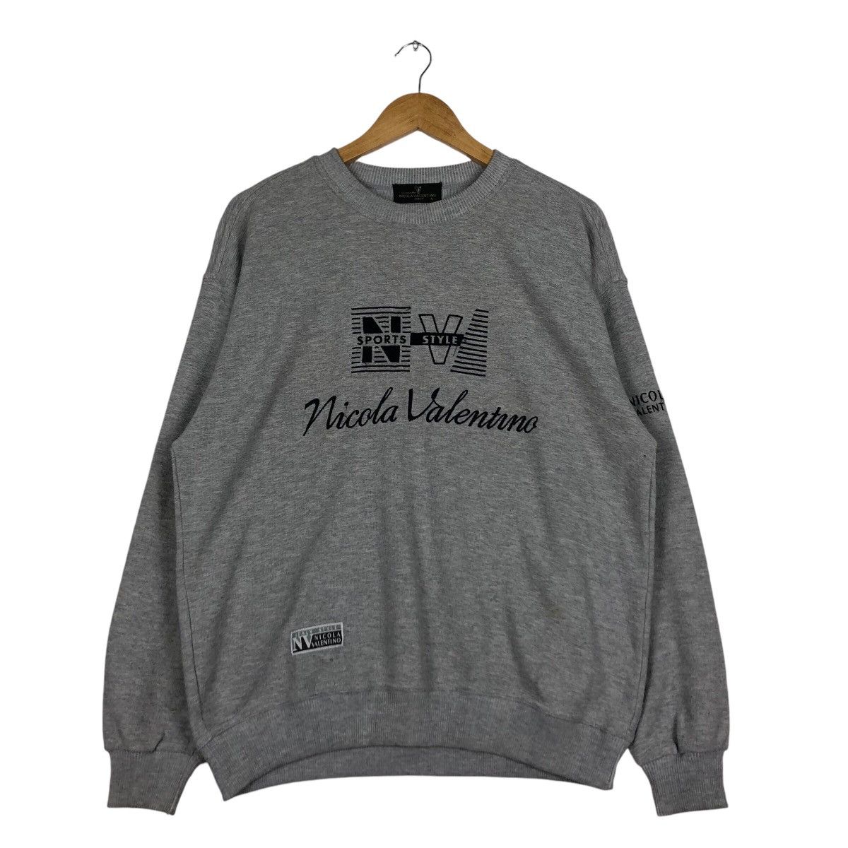 Vintage Vintage Nicola Valentino Spell Out Big Logo Sweatshirt Size US M / EU 48-50 / 2 - 1 Thumbnail