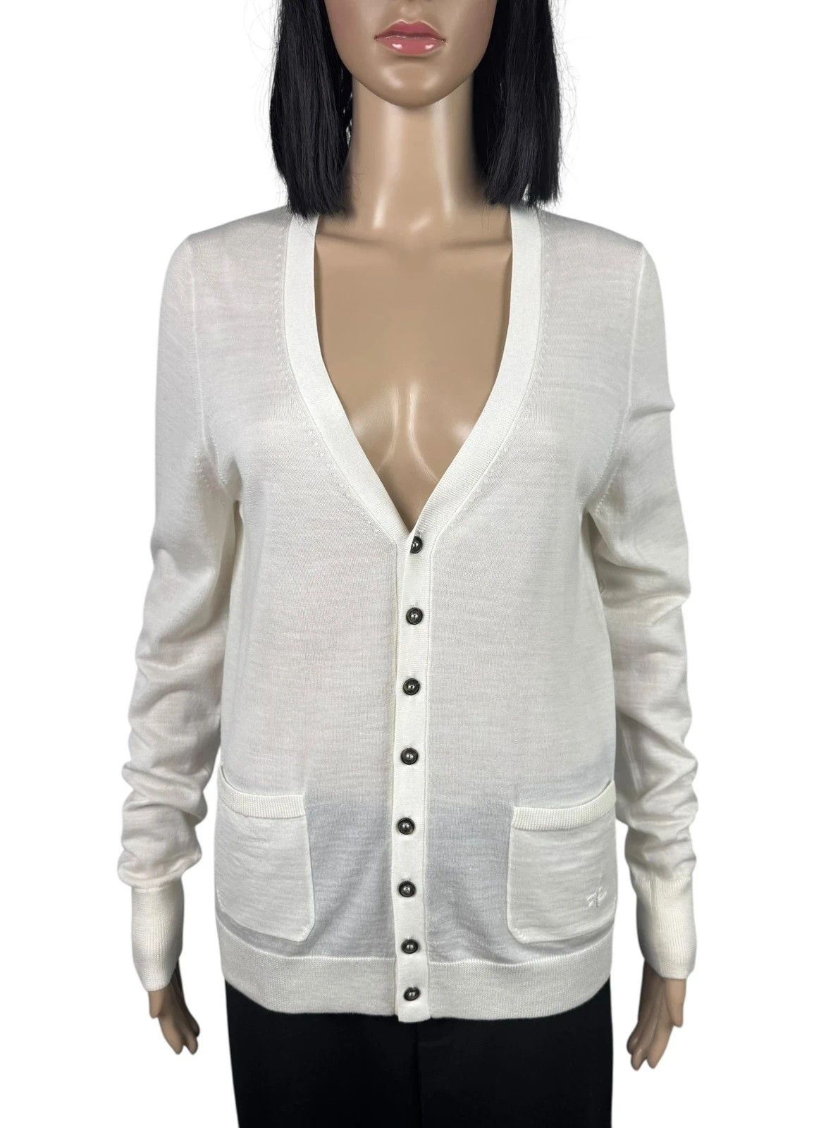 Other Jack Knitters Merino Wool Cardigan Size S / US 4 / IT 40 - 2 Thumbnail