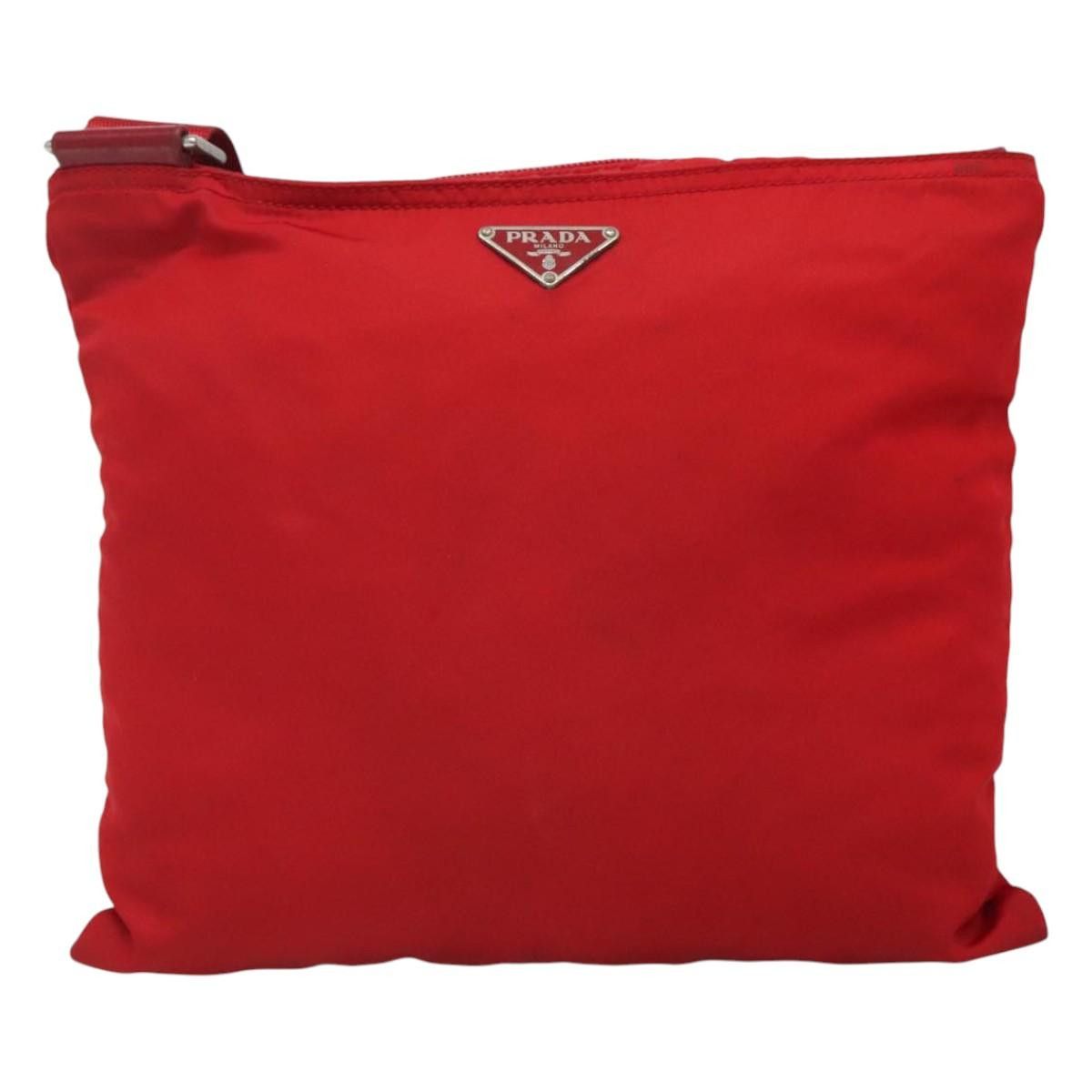 Prada Tessuto Red Synthetic Shoulder Bag (Pre-Owned) Size ONE SIZE - 1 Thumbnail