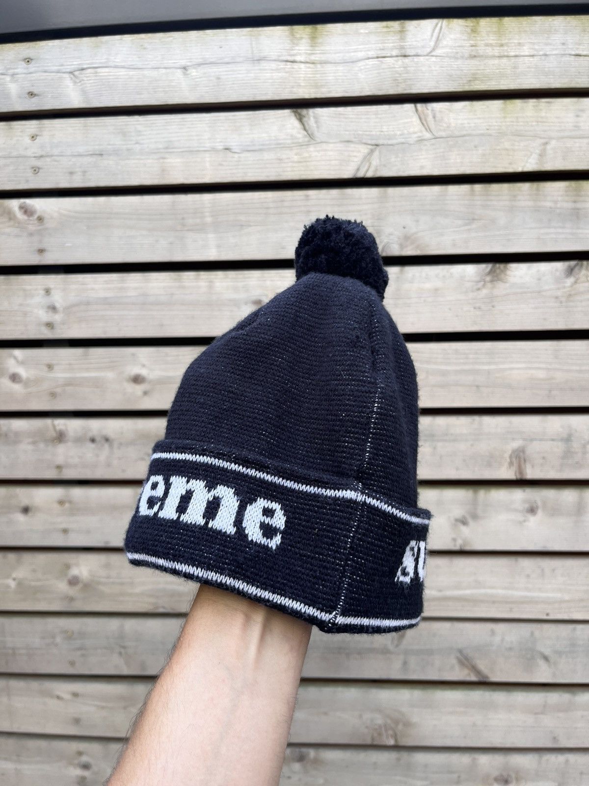Supreme Supreme Hat Cap Big Logo Pom Beanie Size ONE SIZE - 4 Thumbnail
