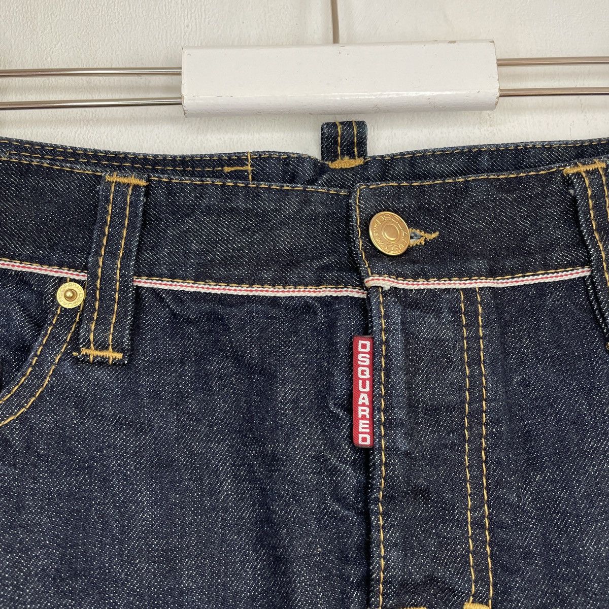 Dsquared2 Dsquared2 Cimosa Cuffed Denim Mini Skirt Size 27" / US 4 / IT 40 - 8 Thumbnail