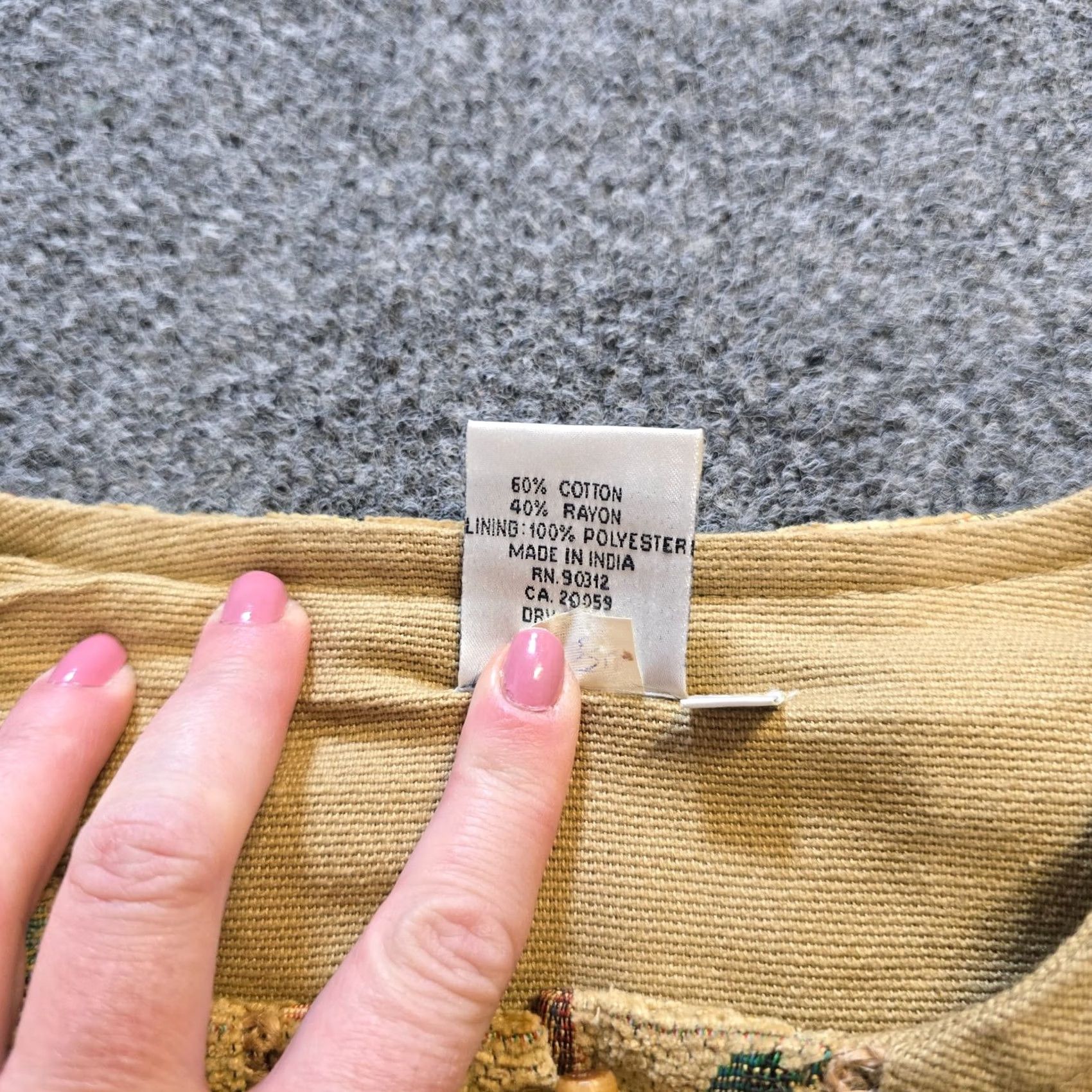 Vintage Parsley Sage Jacket Womens Size Large Beige Floral Toggle Front Boho Classic Jacket Size L / US 10 / IT 46 - 5 Thumbnail