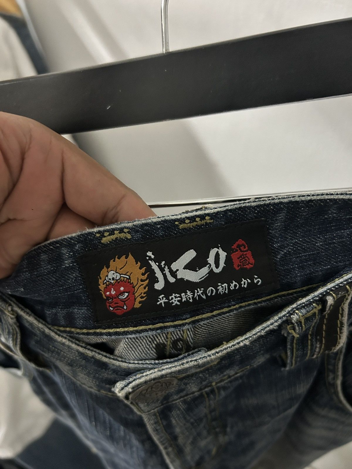 Japanese Brand × Vintage Vintage Jizo Bosatsu Jeans Big Embroidery Size US 34 / EU 50 - 10 Thumbnail
