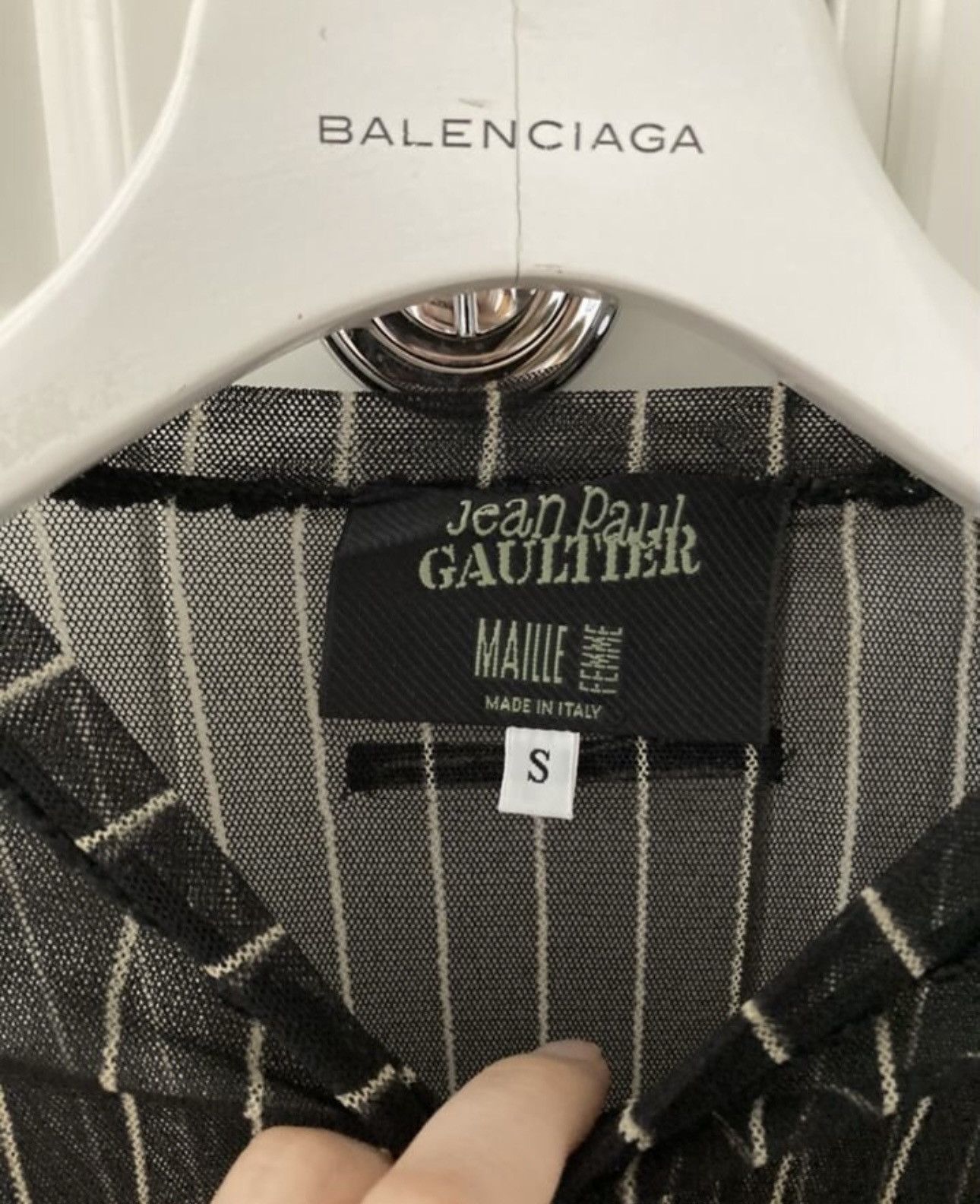 Jean Paul Gaultier Jean Paul Gaultier Maille striped mesh top Size S / US 4 / IT 40 - 4 Thumbnail