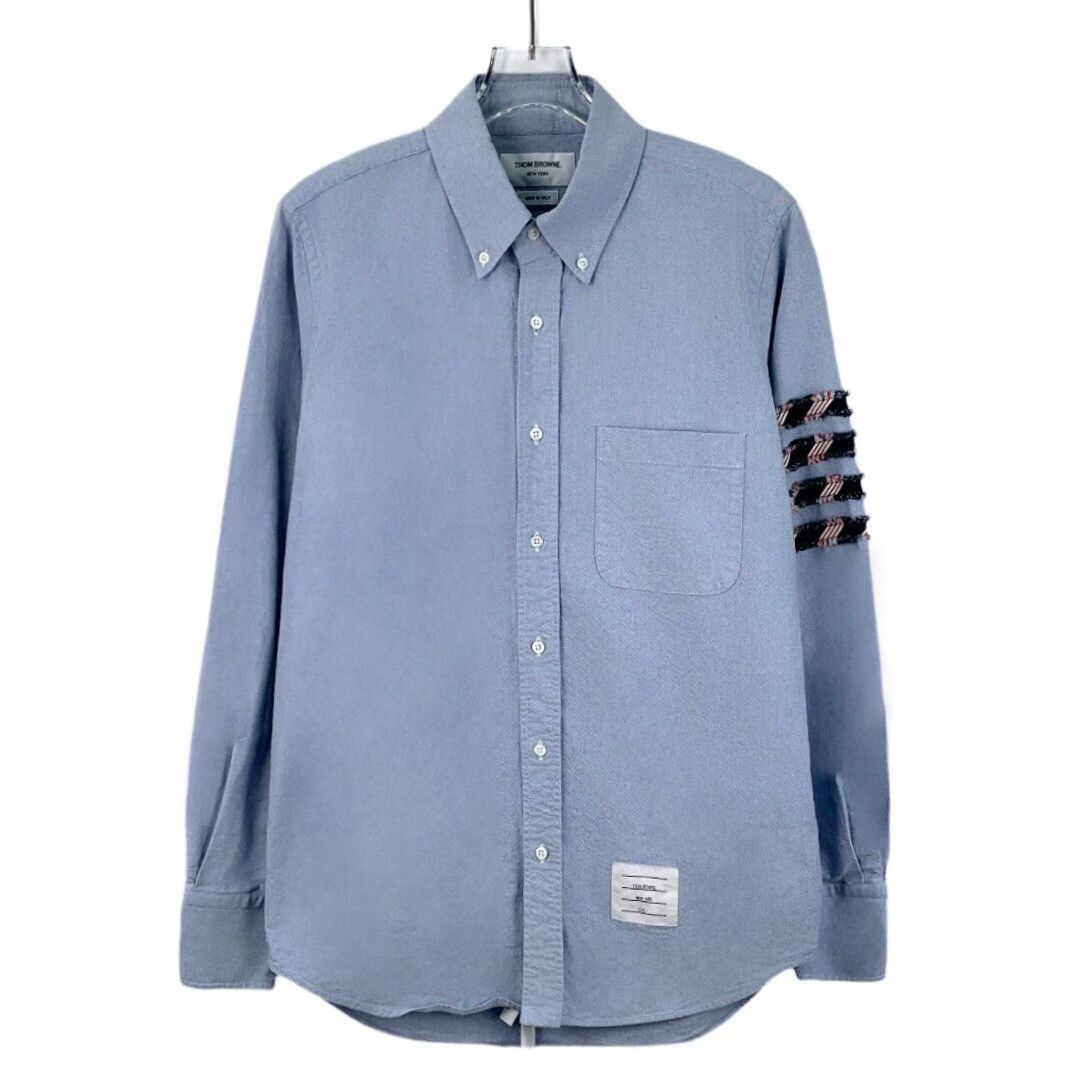 Thom Browne Thom Browne Oxford Cotton Long Sleeve Shirt Size US S / EU 44-46 / 1 - 1 Thumbnail
