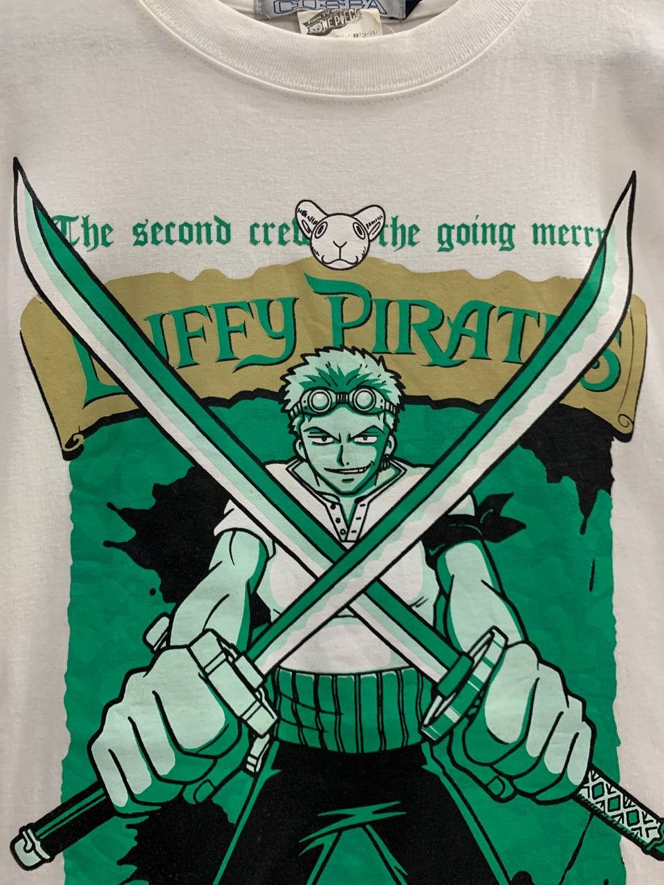 Vintage Vintage Roronoa Zoro One Piece Anime Cospa Tee VERY RARE! Size US L / EU 52-54 / 3 - 3 Thumbnail