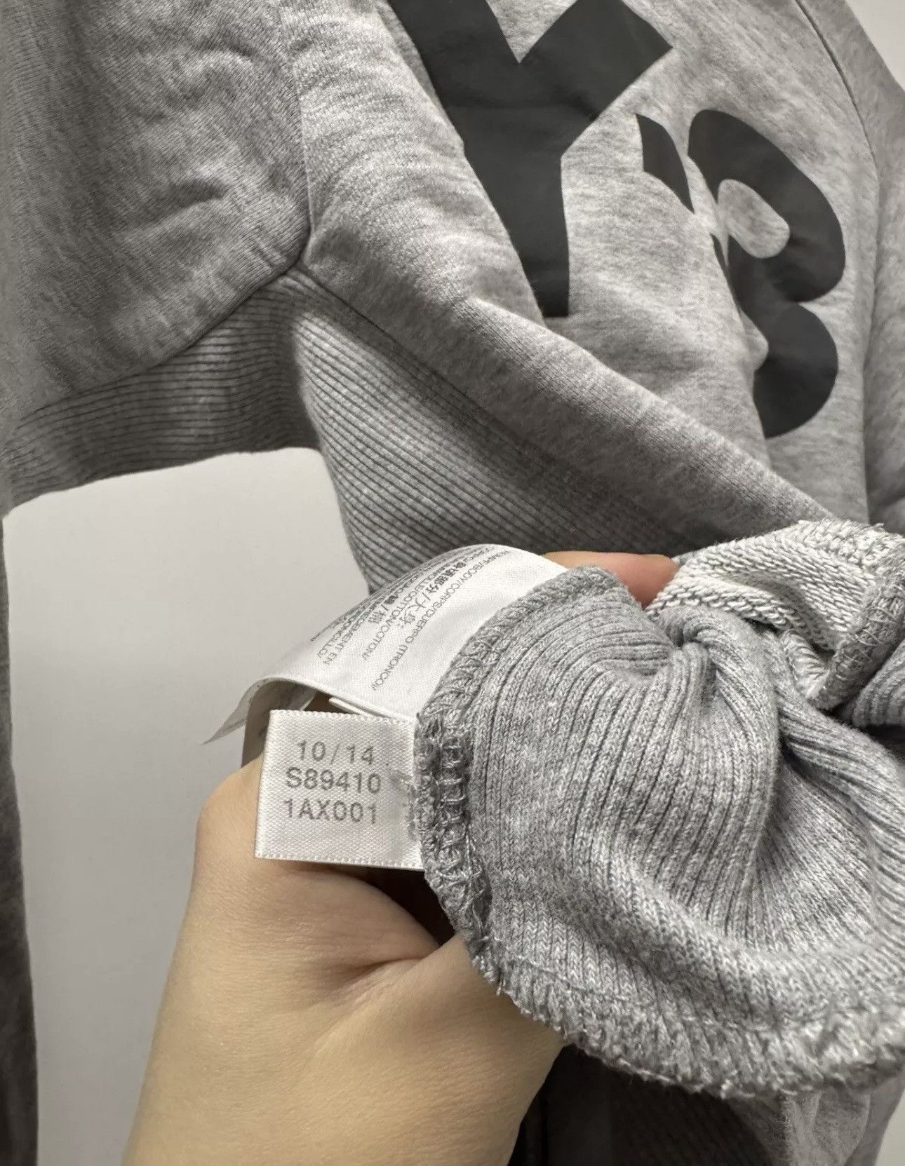 Adidas × Y-3 × Yohji Yamamoto Adidas Y-3 Yohji Yamamoto Grey Sweatshirt Big Logo Size US S / EU 44-46 / 1 - 7 Thumbnail