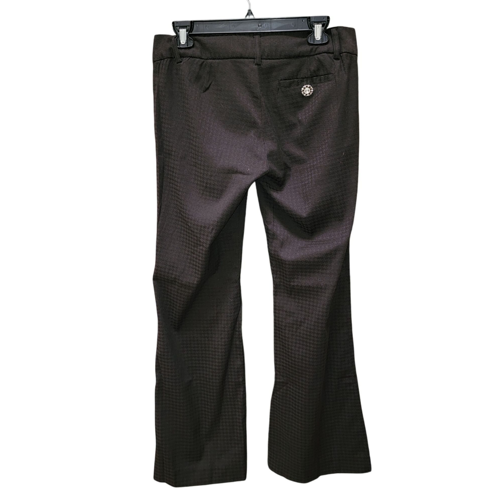 Other Rampage Womens Size 7 Black Houndstooth Dress Pants Size 33" - 2 Thumbnail