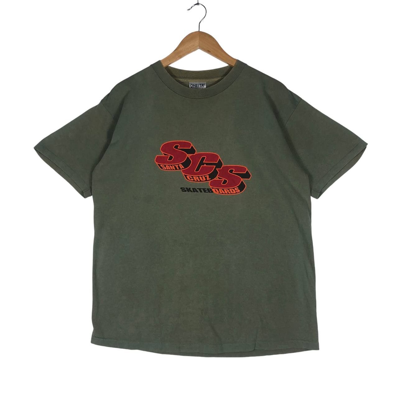Santa Cruz Skateboards × Vintage Oneita Santa Cruz Skateboard SCS 