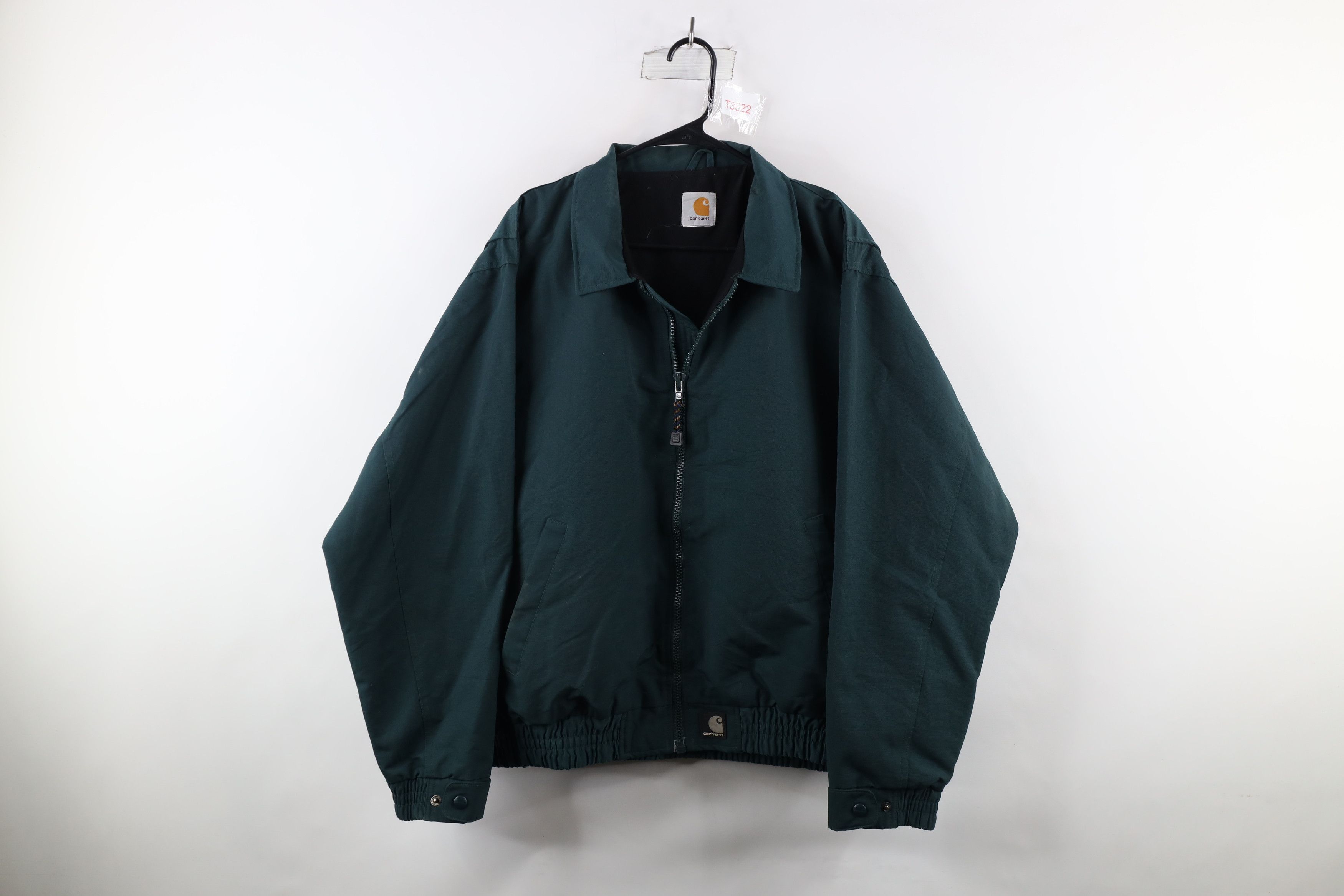 Carhartt × Vintage Vintage Carhartt Spell Out Lined Bomber Jacket Hunter Green Size US XXL / EU 58 / 5 - 1 Thumbnail