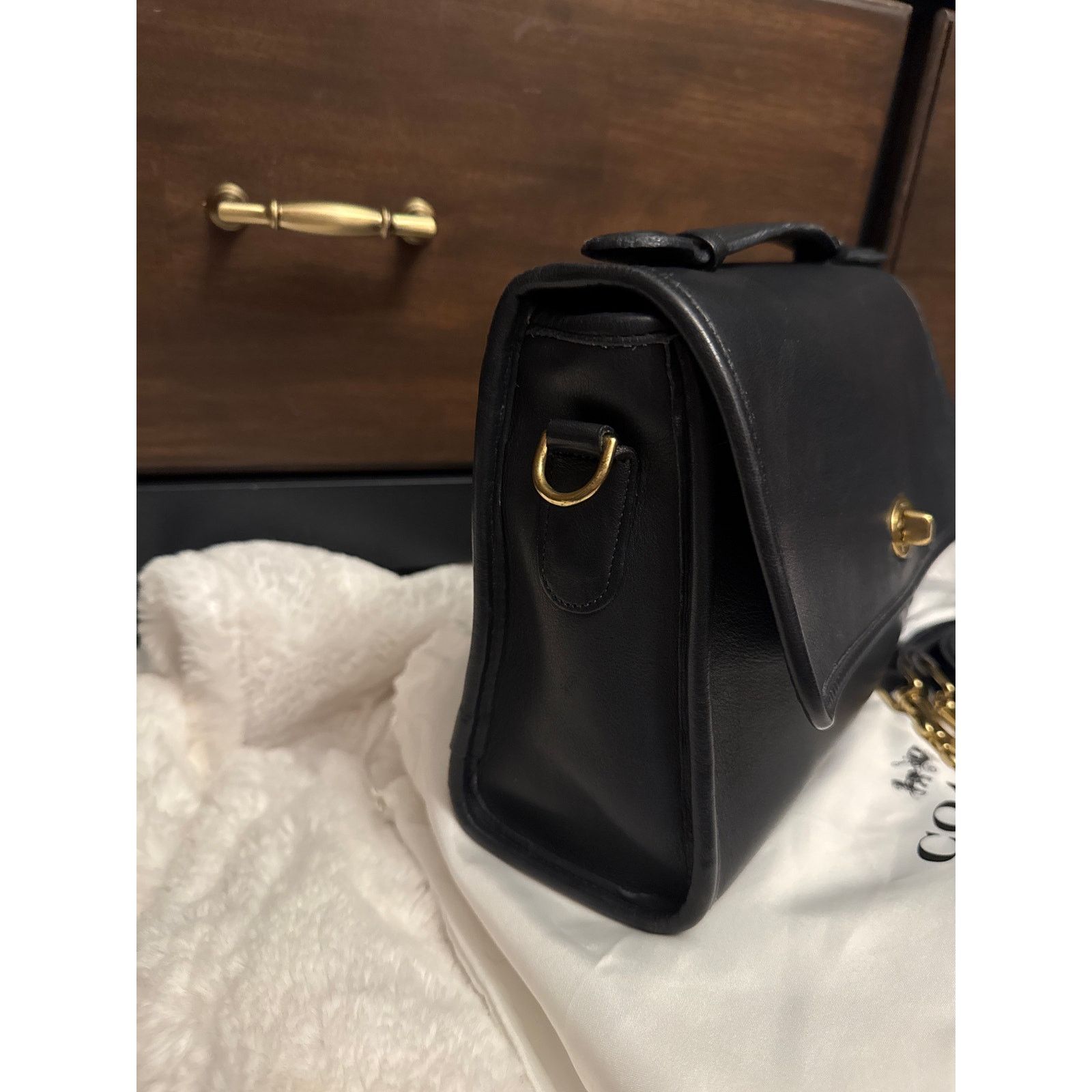 Vintage Navy Coach Court Bag